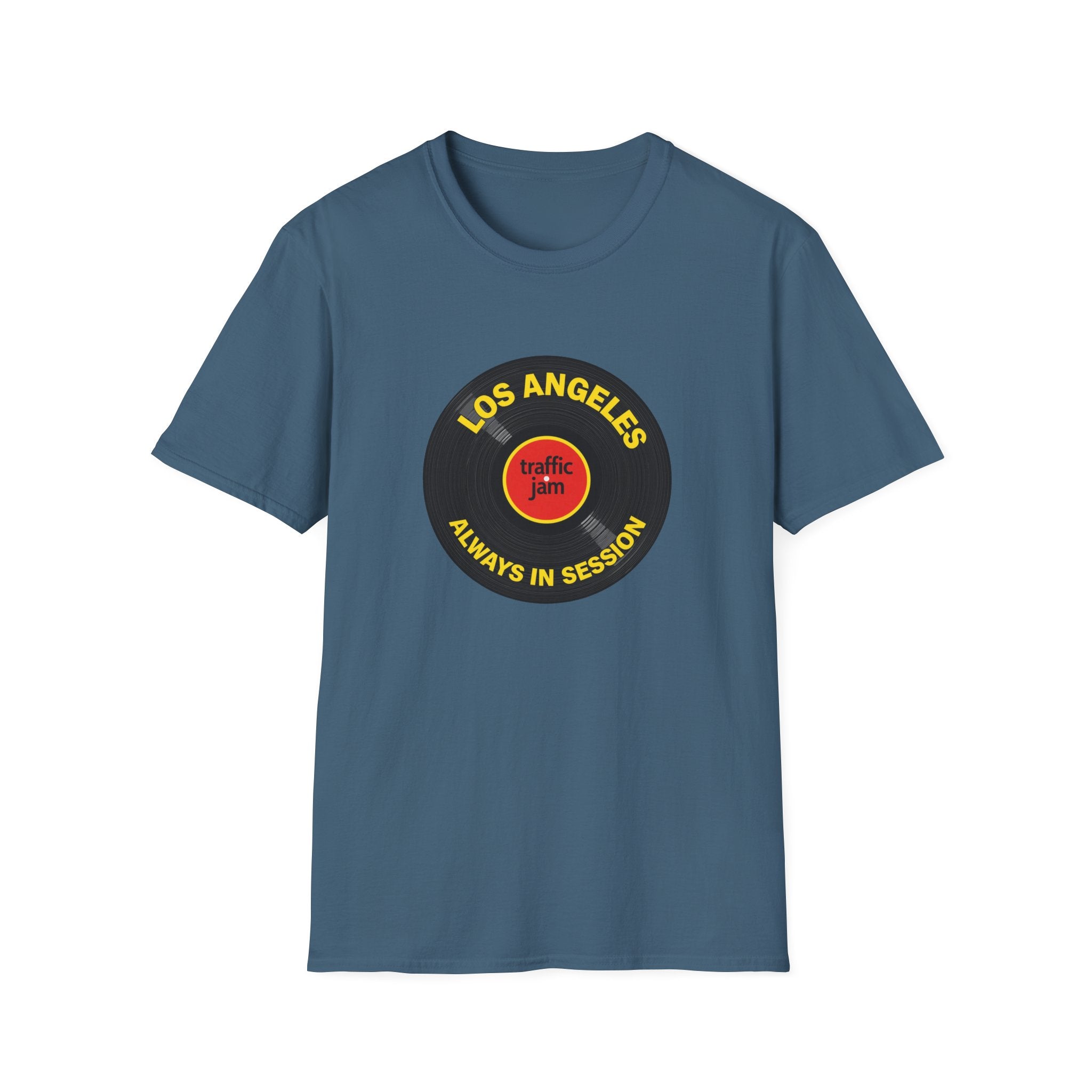 T-Shirt — Los Angeles Traffic Jam Vintage Record Design (“Always In Session”)