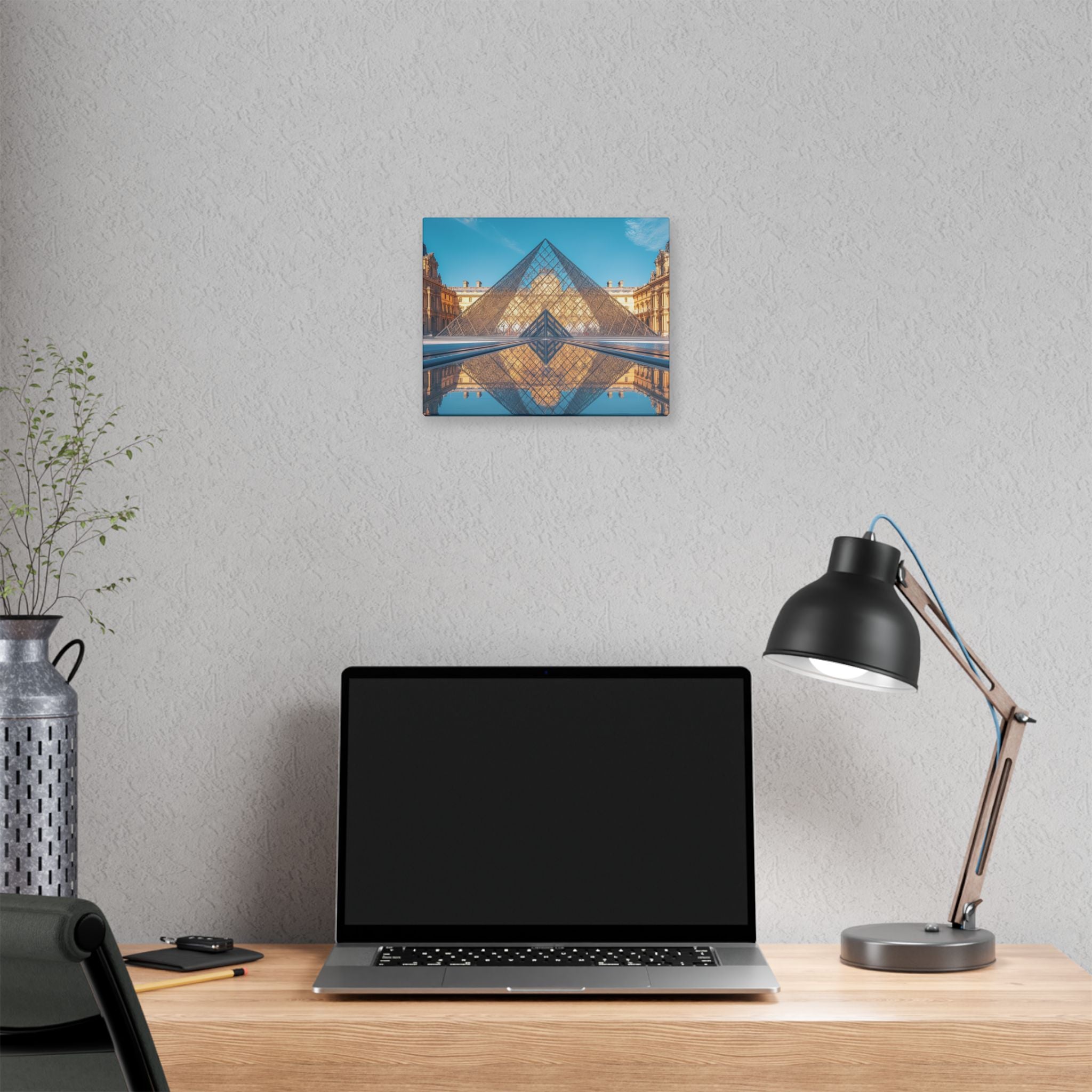 Louvre Glass Pyramid Canvas Print — Paris Travel Wall Art