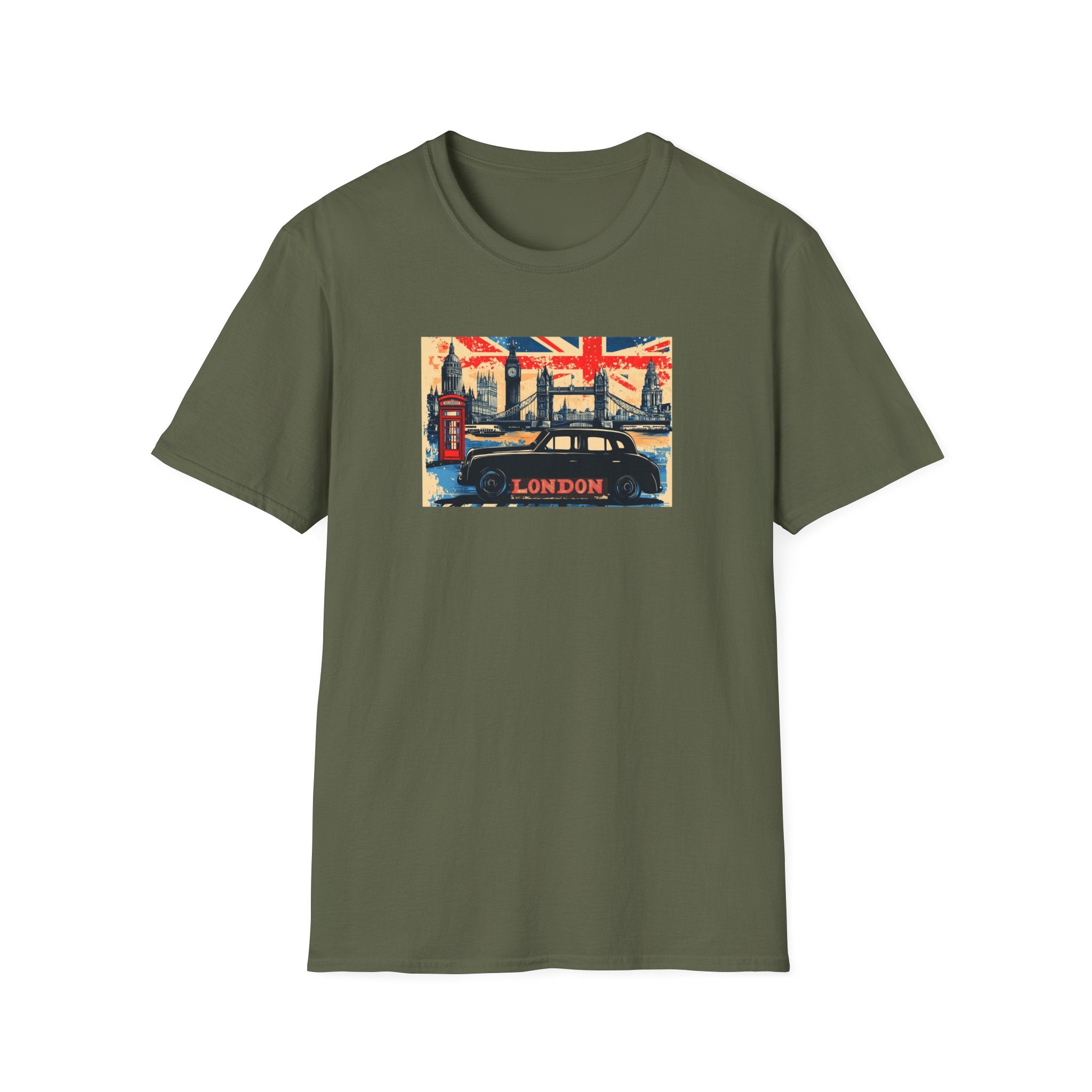 London Skyline Graphic T-Shirt | Union Jack, Tower Bridge, Red Phone Booth