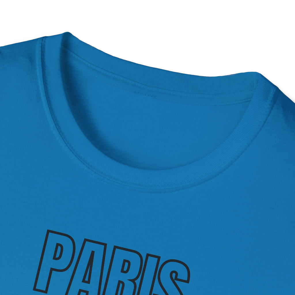 Paris Retro Stripes T-Shirt | Vintage Skyline Bars, Minimal Graphic