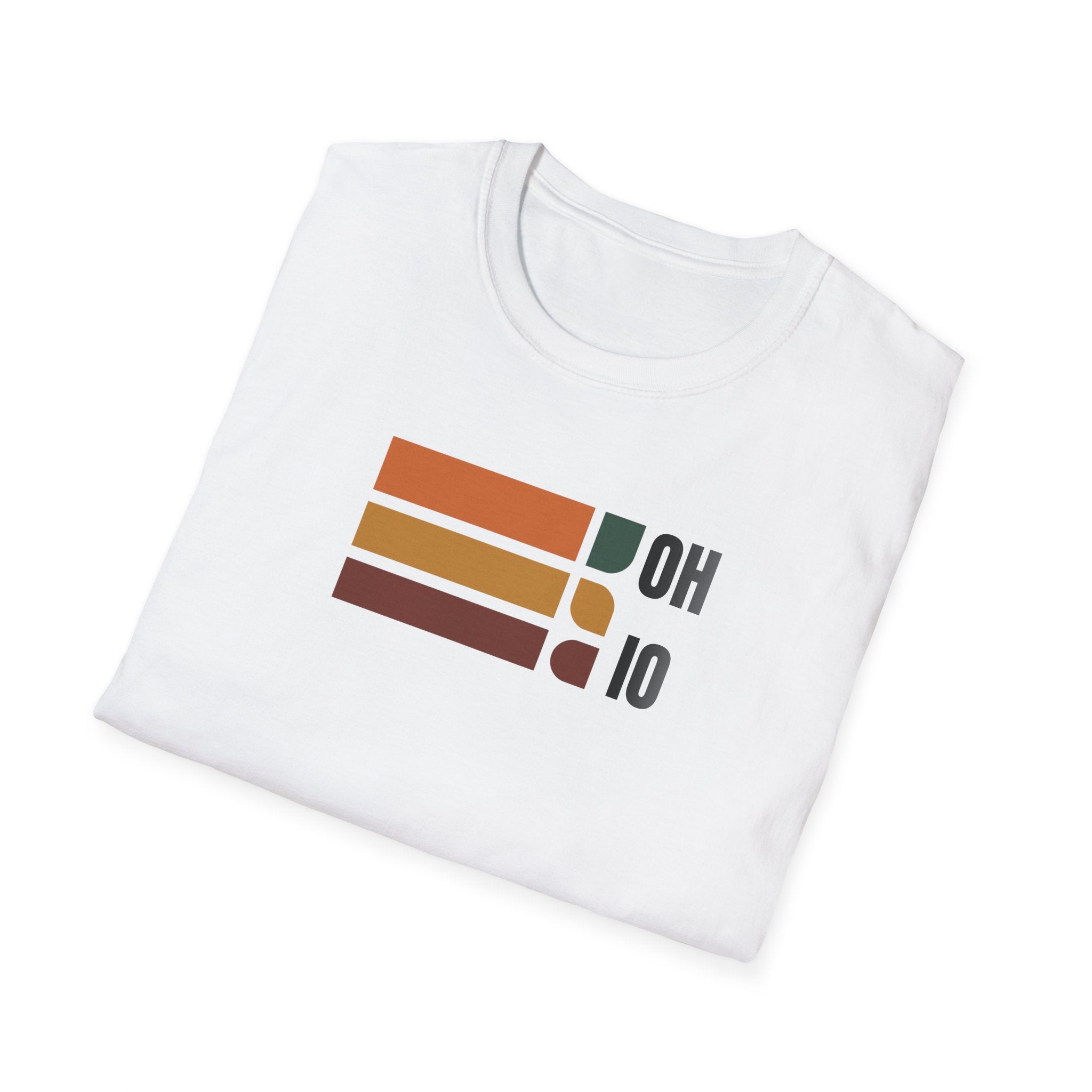 Ohio State Outline Stripes T-Shirt | Retro Buckeye Pride