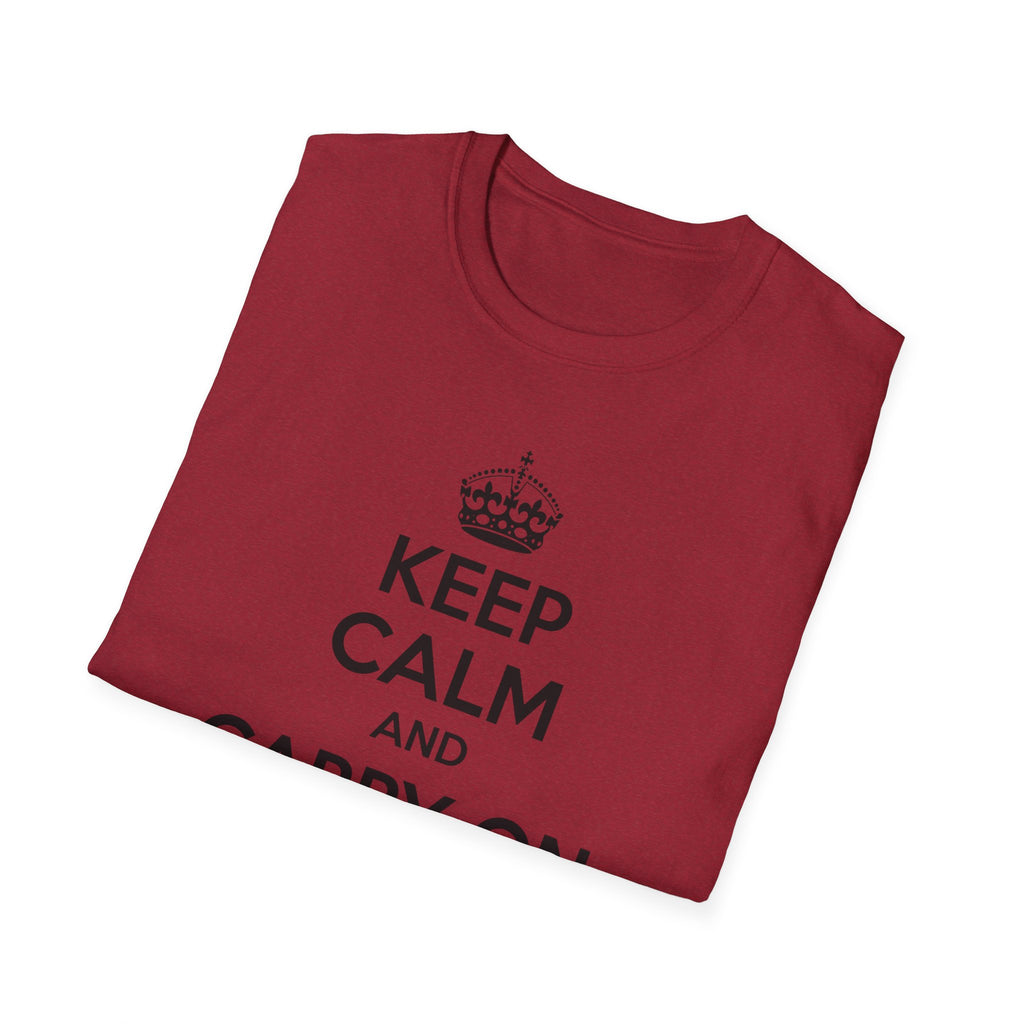Keep Calm and Carry On T-Shirt | Classic Crown Typography