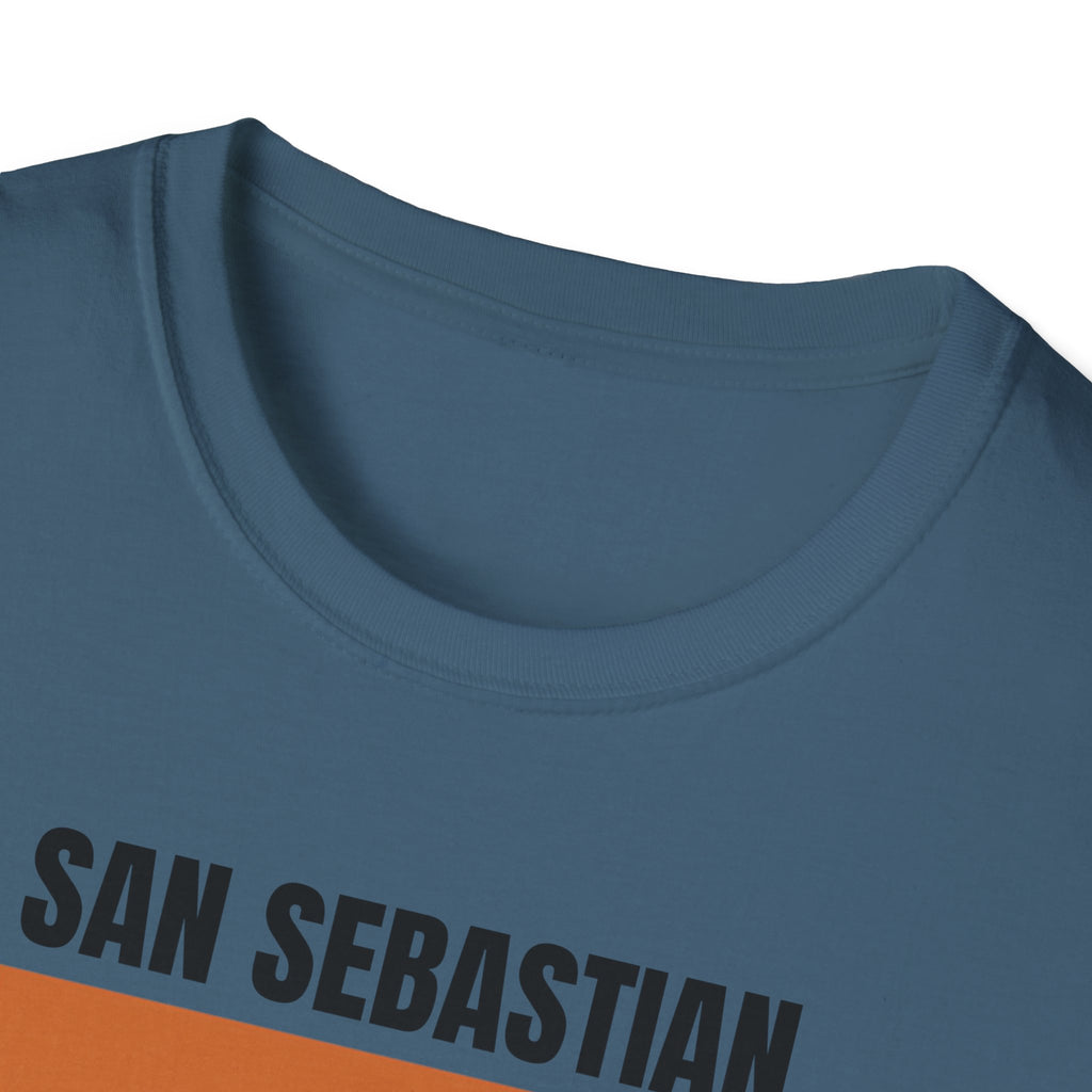 San Sebastian Retro Stripes T-Shirt | Vintage Sunset City Tee