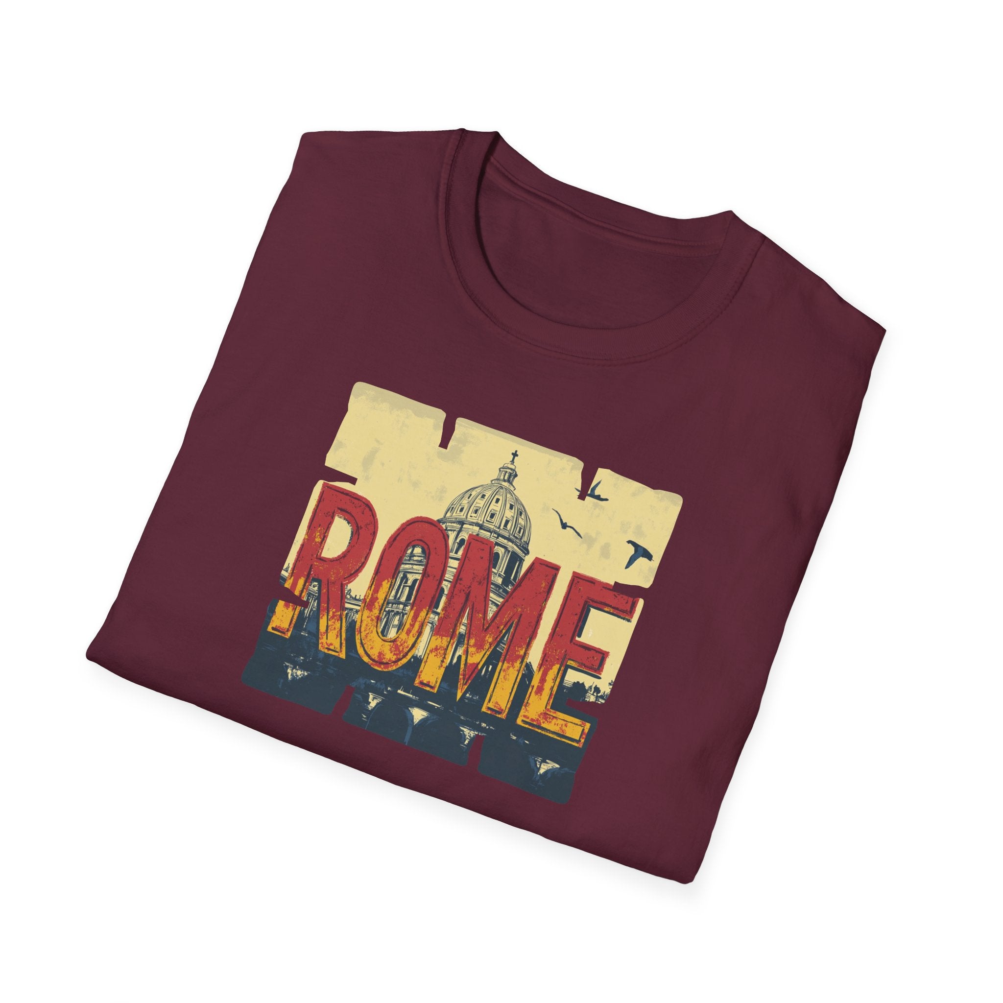 Rome Vintage Skyline T-Shirt | Italian Capitol Landmark Tee