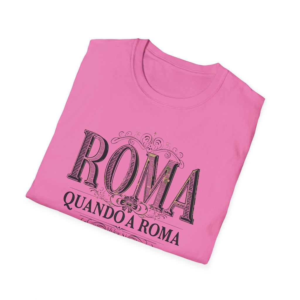 Roma Quando a Roma T-Shirt | Vintage Roman Travel Typography