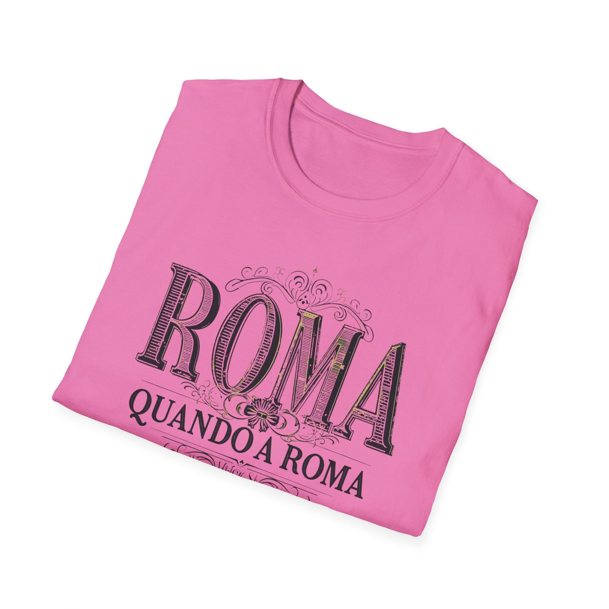 Roma Quando a Roma T-Shirt | Vintage Roman Travel Typography