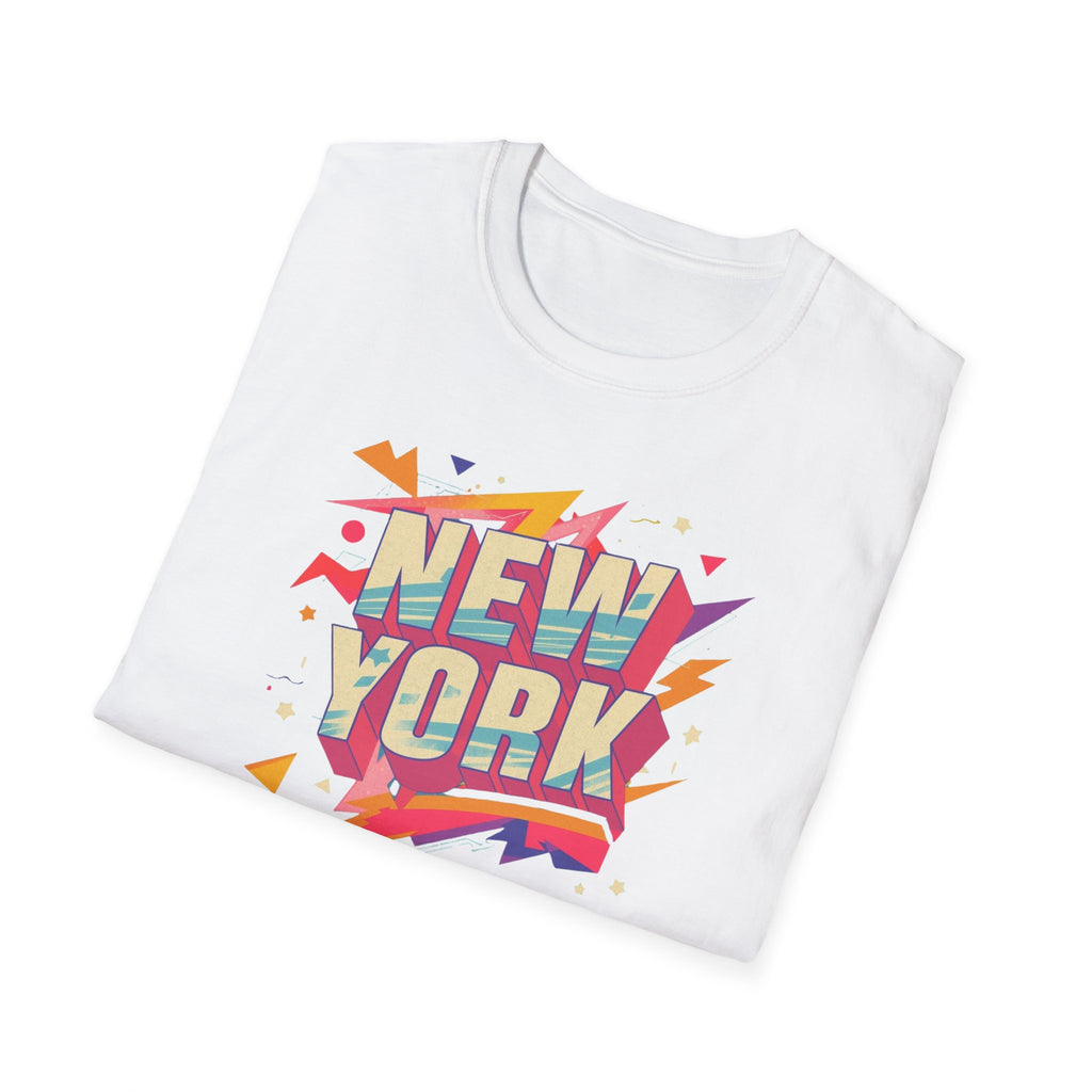 New York Retro Pop Art T-Shirt | Colorful City Typography