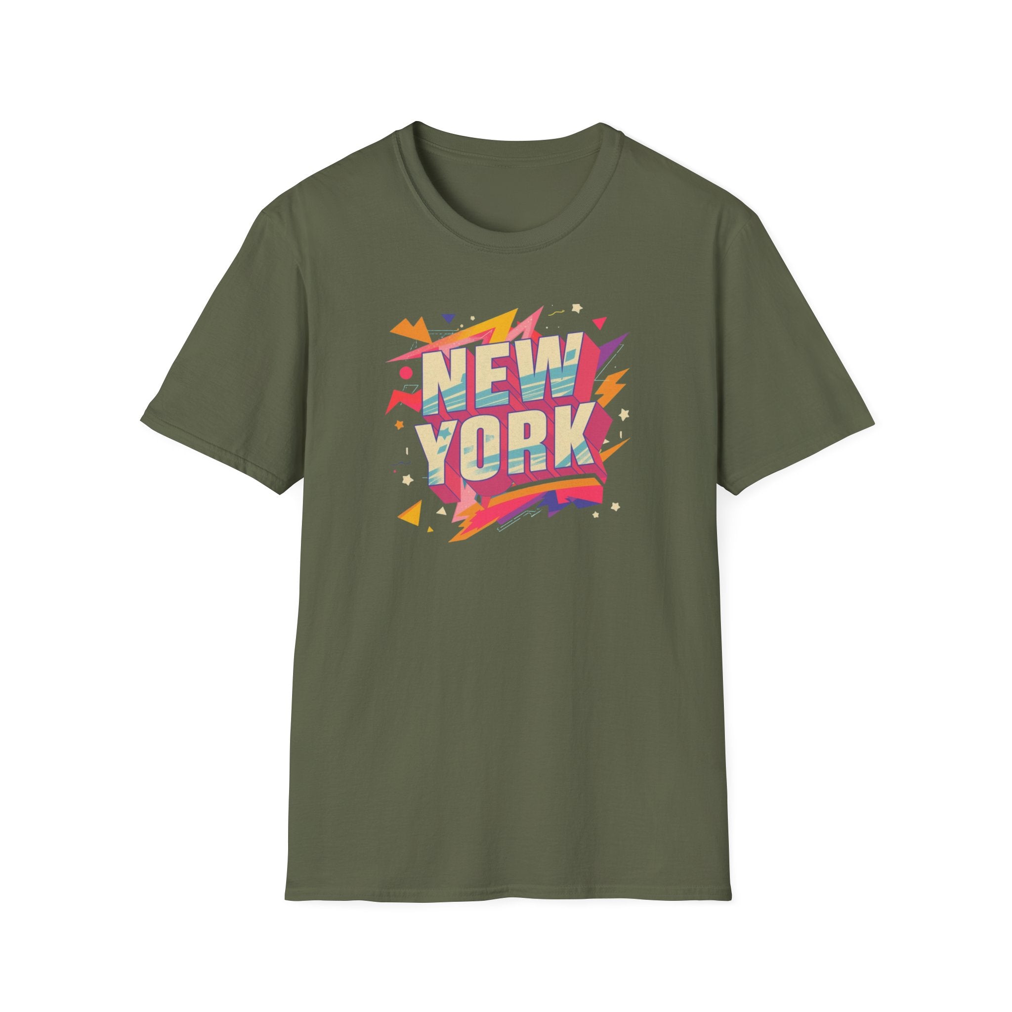 New York Retro Pop Art T-Shirt | Colorful City Typography