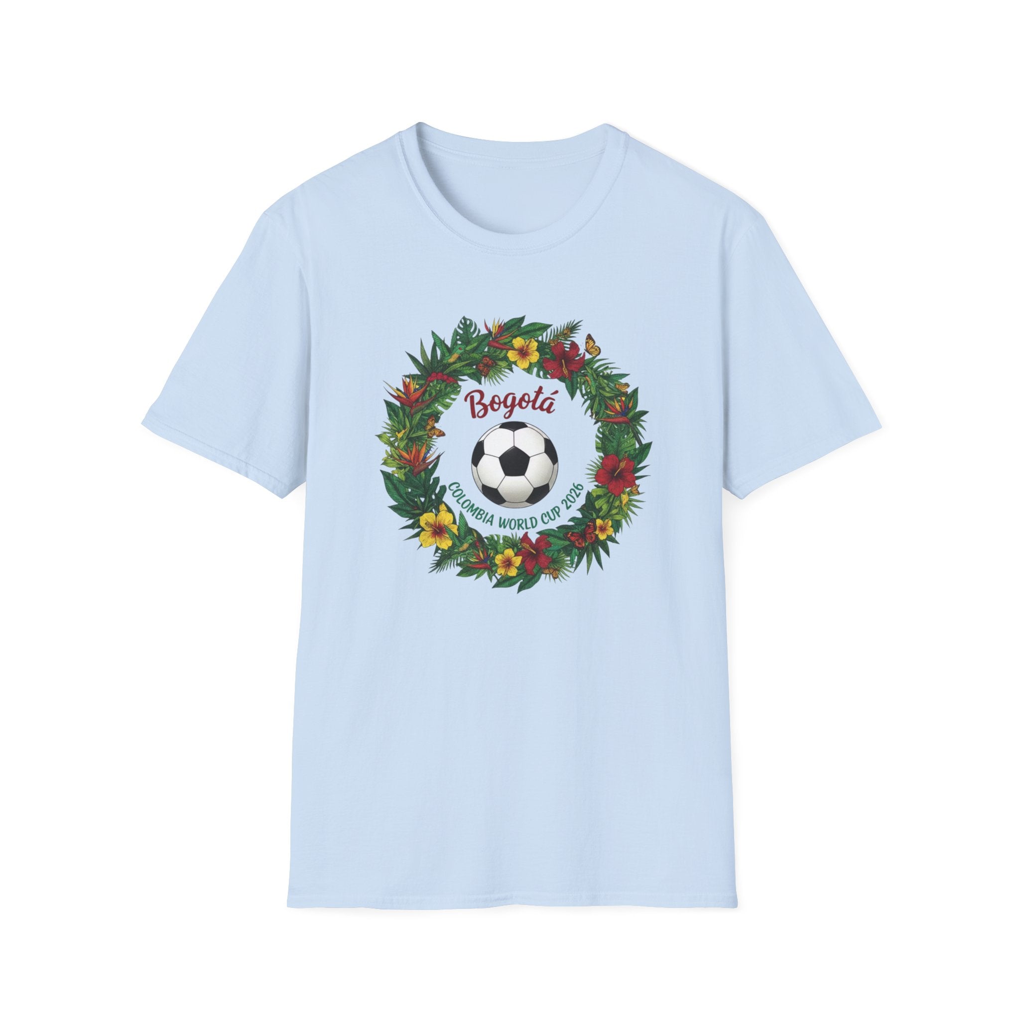 Bogotá Soccer Wreath T-Shirt — World Cup Football Holiday Tee