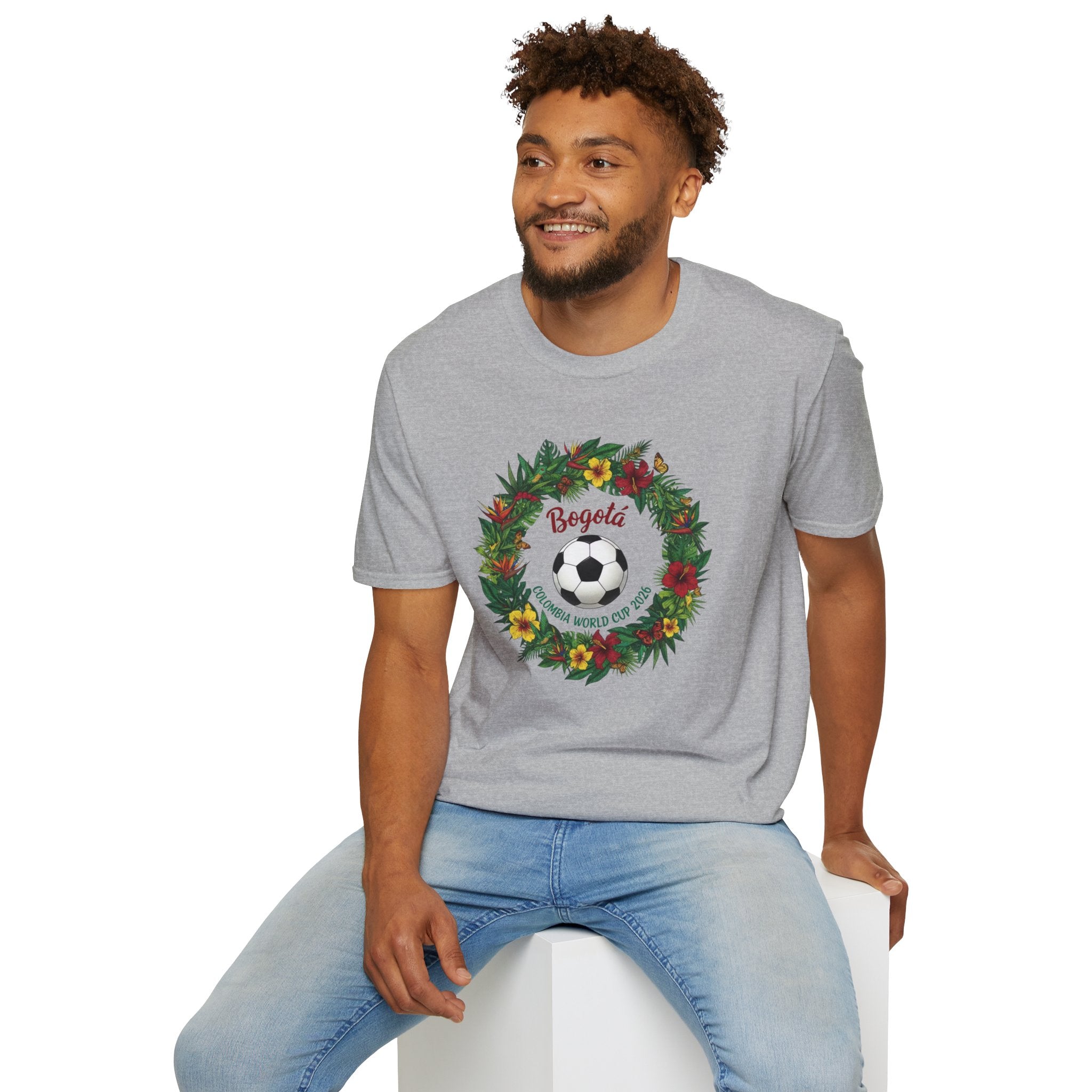 Bogotá Soccer Wreath T-Shirt — World Cup Football Holiday Tee