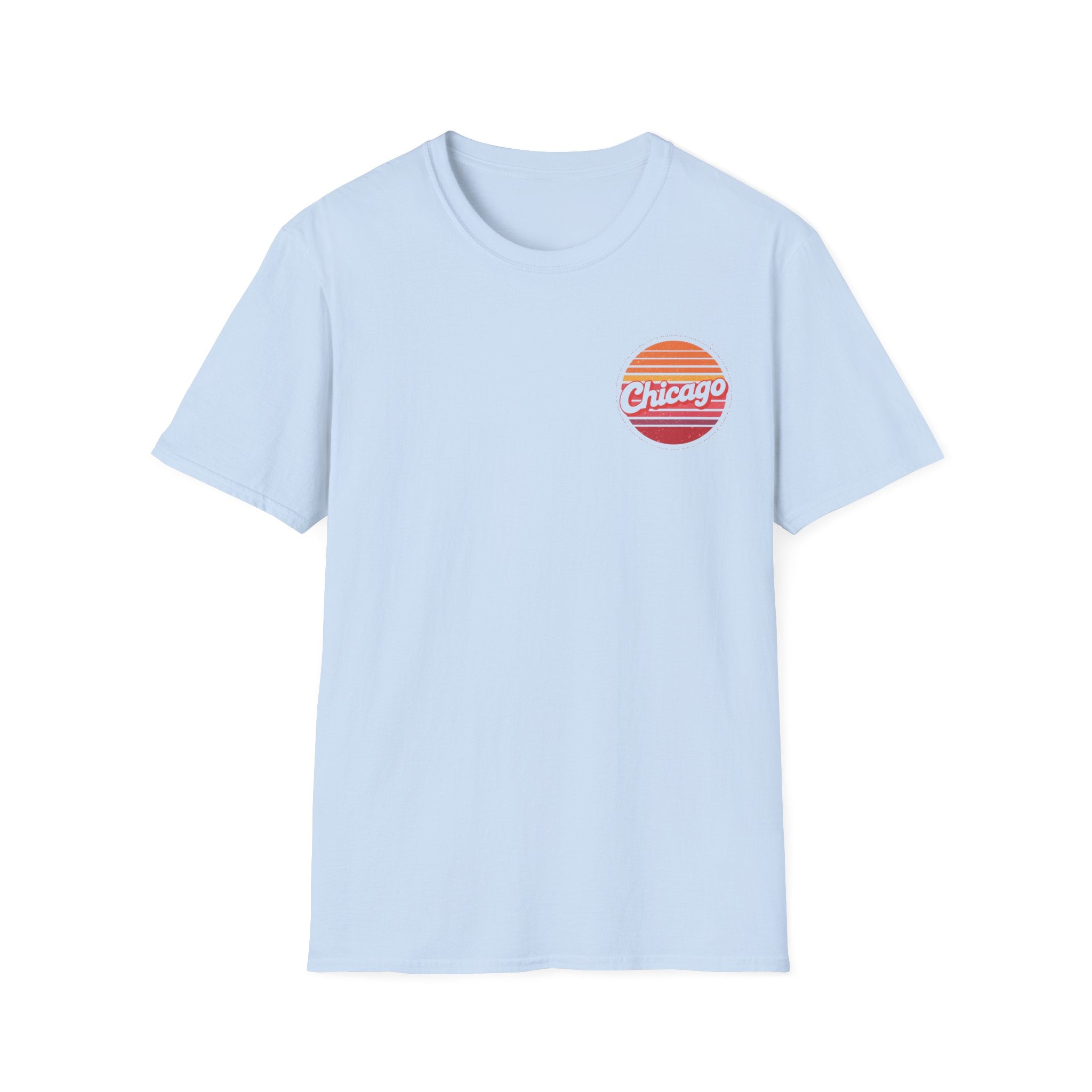 Chicago Retro Sunset T-Shirt | Vintage City Logo Tee