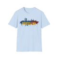Barcelona skyline paint splash T-Shirt | Spanish city travel tee