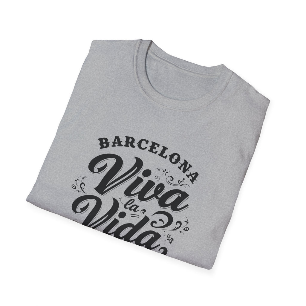 Barcelona Viva la Vida T-Shirt | Spanish Phrase Typography Tee