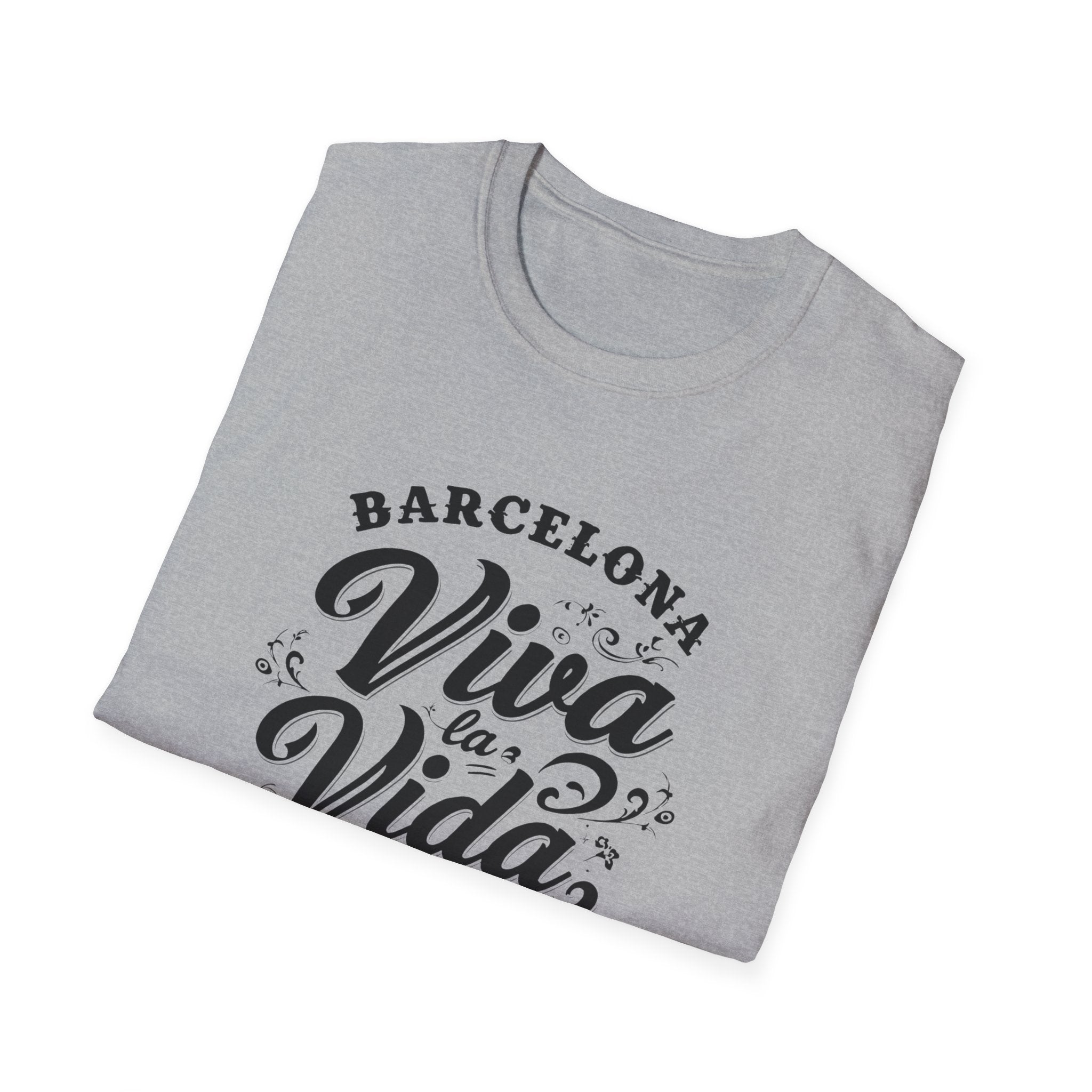 Barcelona Viva la Vida T-Shirt | Spanish Phrase Typography Tee