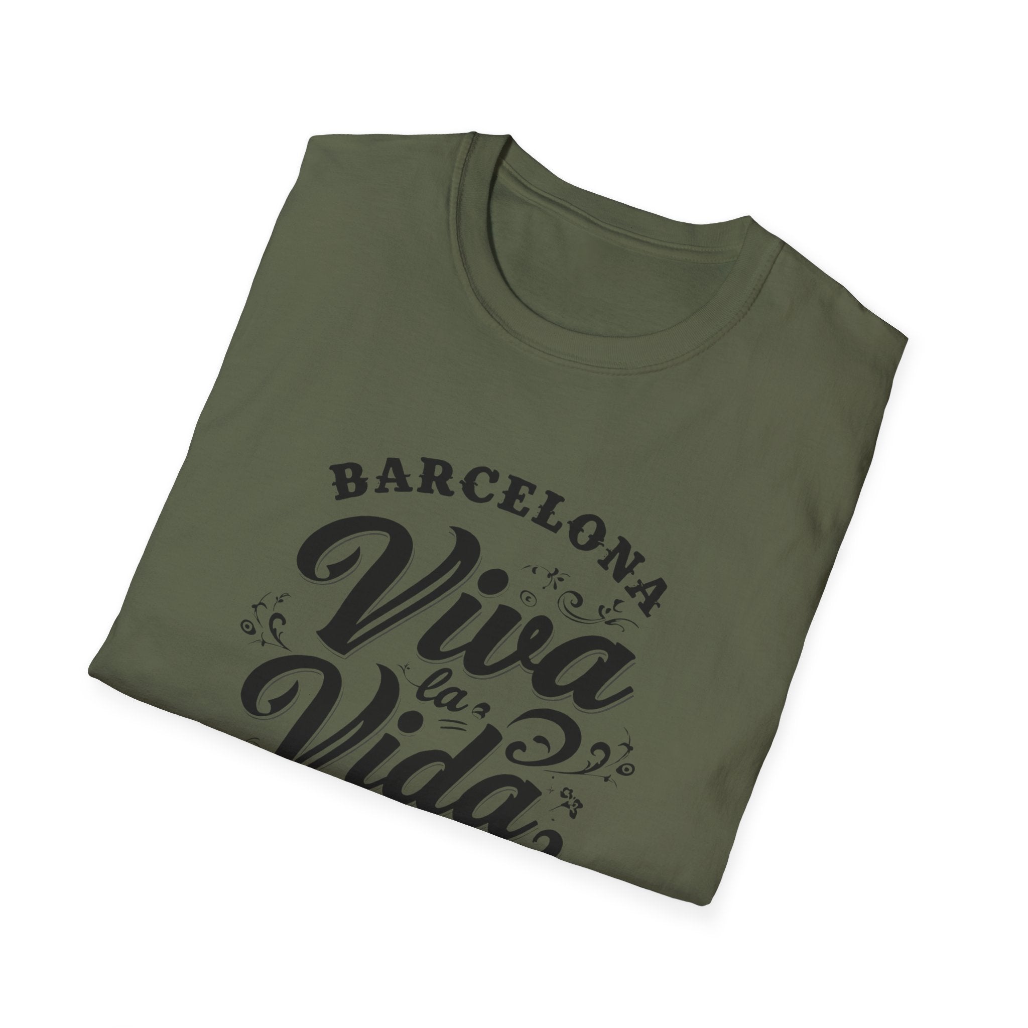 Barcelona Viva la Vida T-Shirt | Spanish Phrase Typography Tee