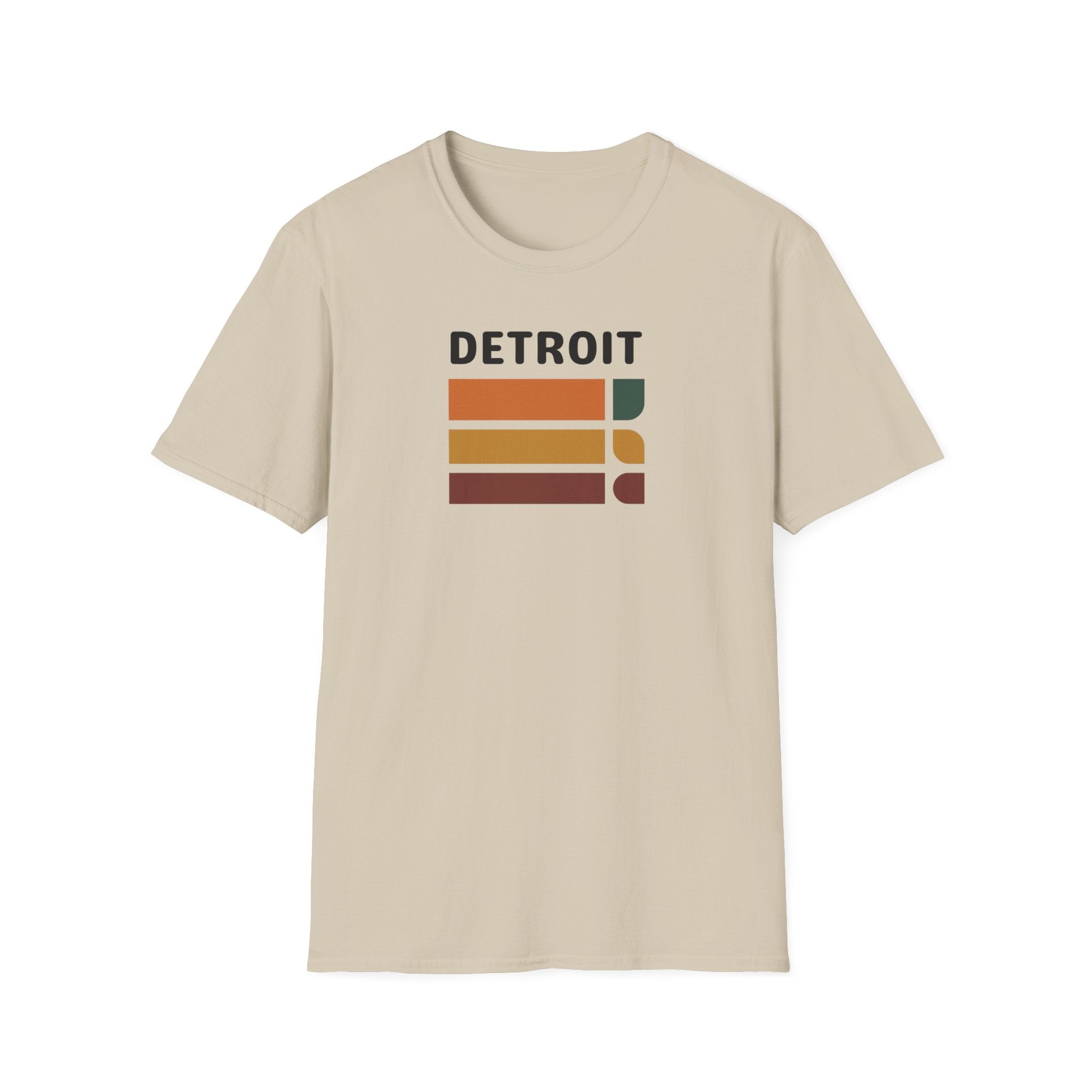 Detroit Retro Stripes T-Shirt | City Logo, Vintage Color Bars