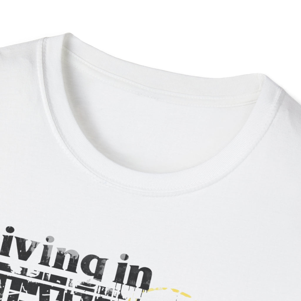 New York Skyline T-Shirt — 'Living in New York' Urban Watercolor Tee