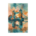 London Tower Bridge Watercolor Canvas Print