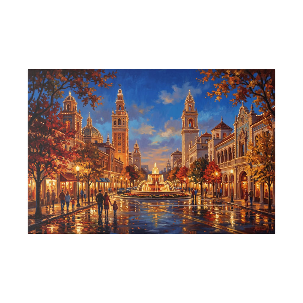 Kansas City Country Club Plaza Shopping District Canvas
