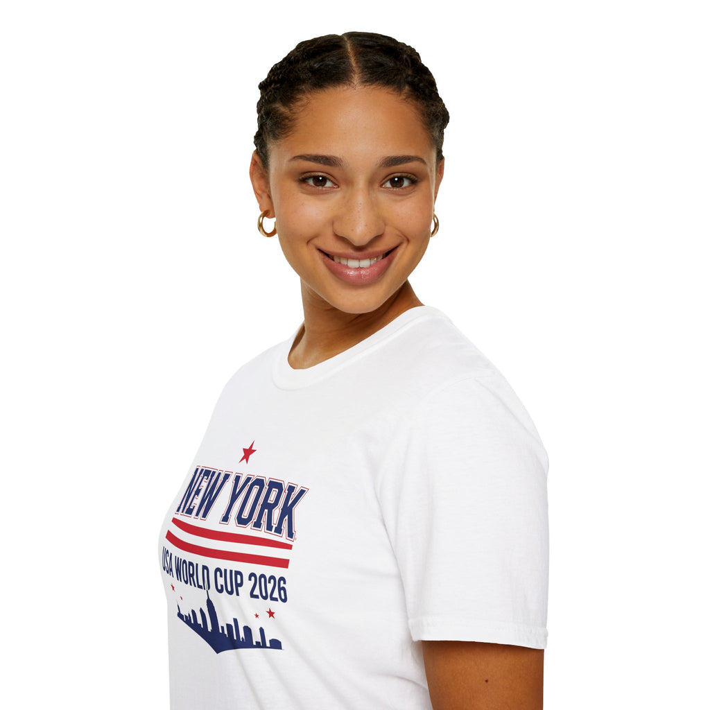 New York USA World Cup 2026 T-Shirt — Skyline Soccer Fan Tee