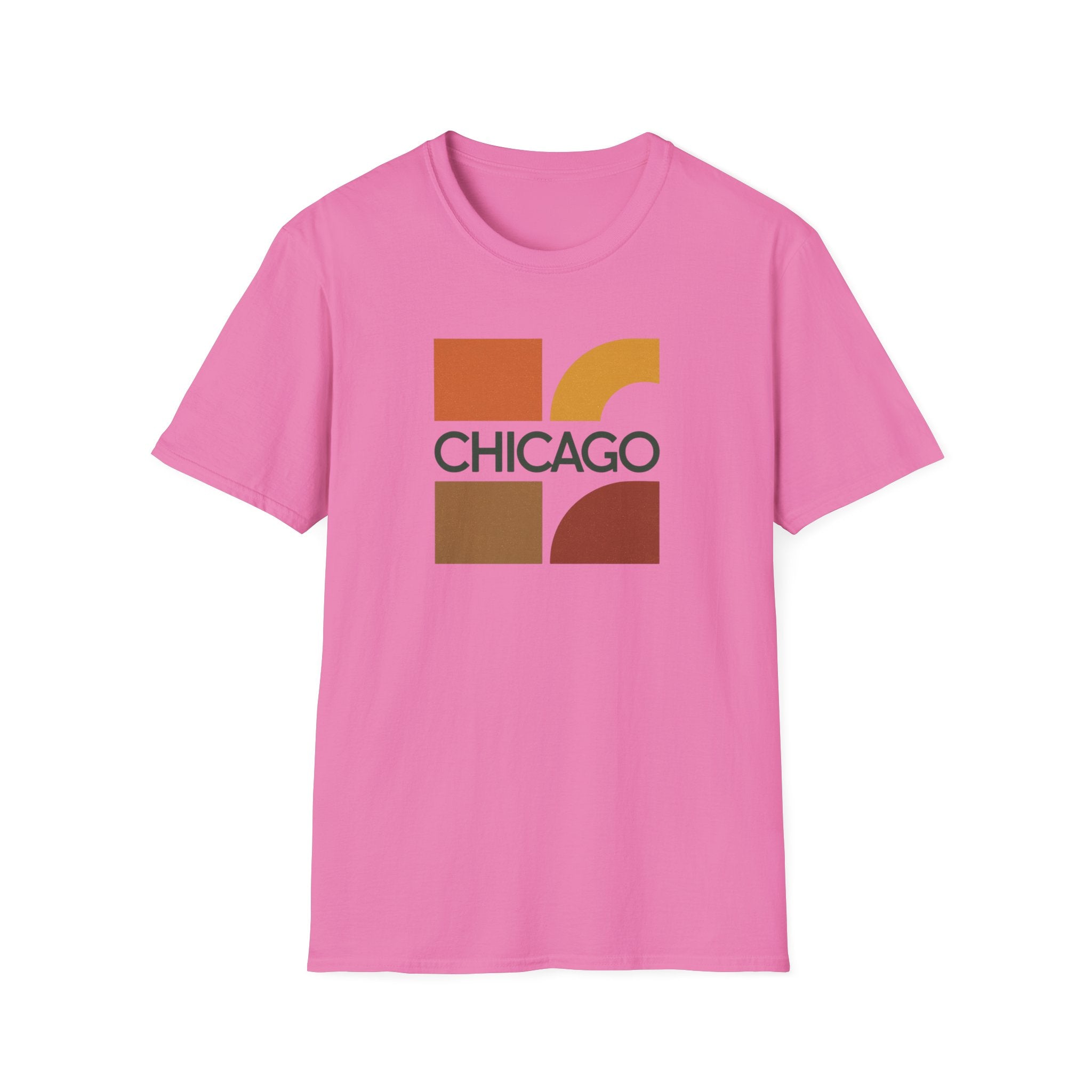 Retro Chicago Square Logo T-Shirt | Mid-Century City Design