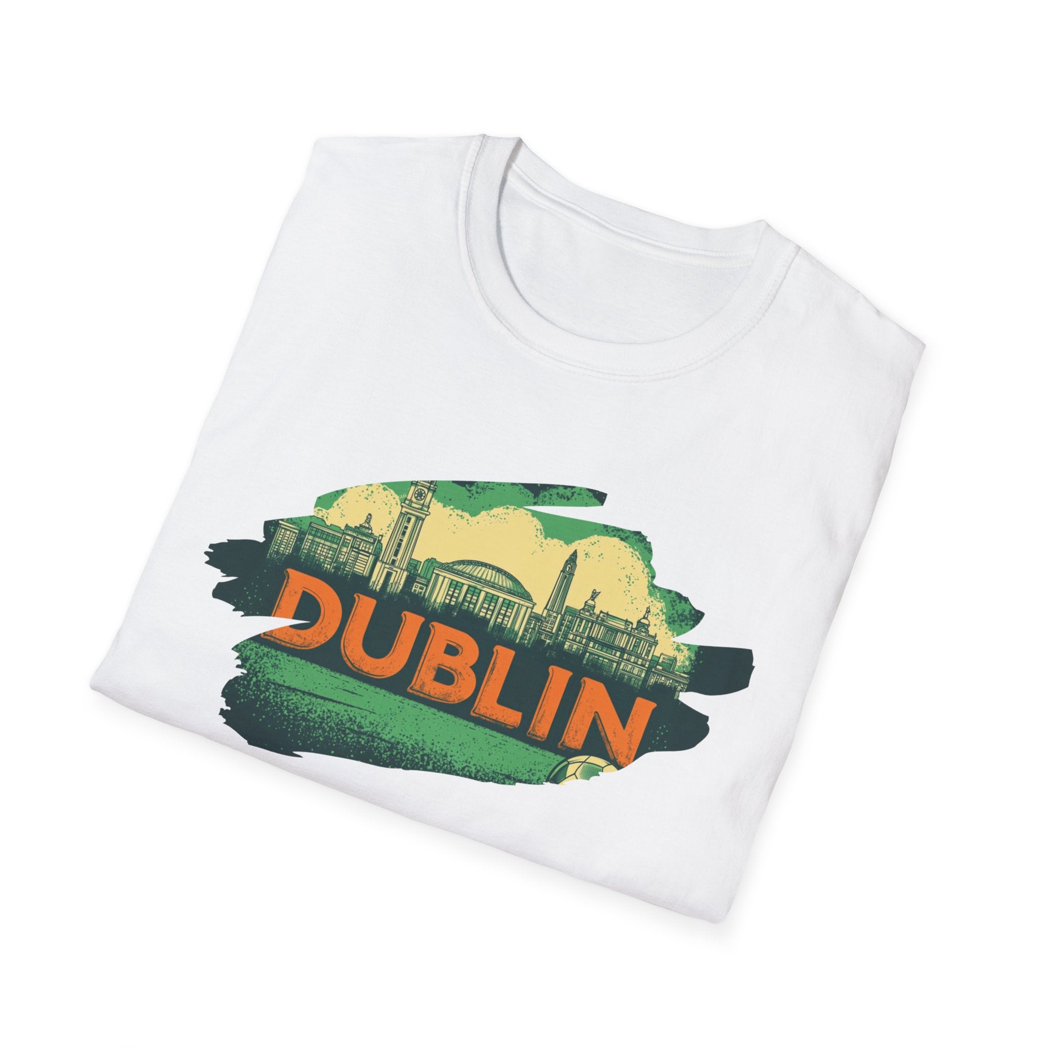 Dublin skyline brushstroke T-Shirt | Ireland travel city tee