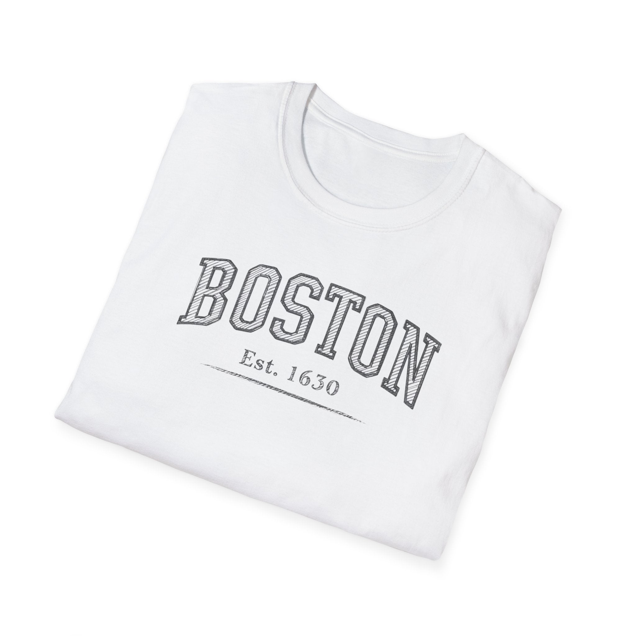 Boston Established 1630 T-Shirt — Vintage Collegiate City Tee