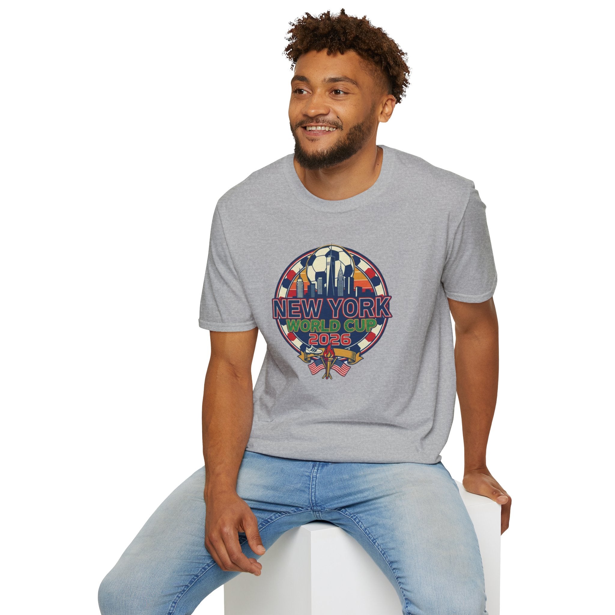 New York World Cup 2026 T-Shirt — Retro City Skyline Soccer Tee