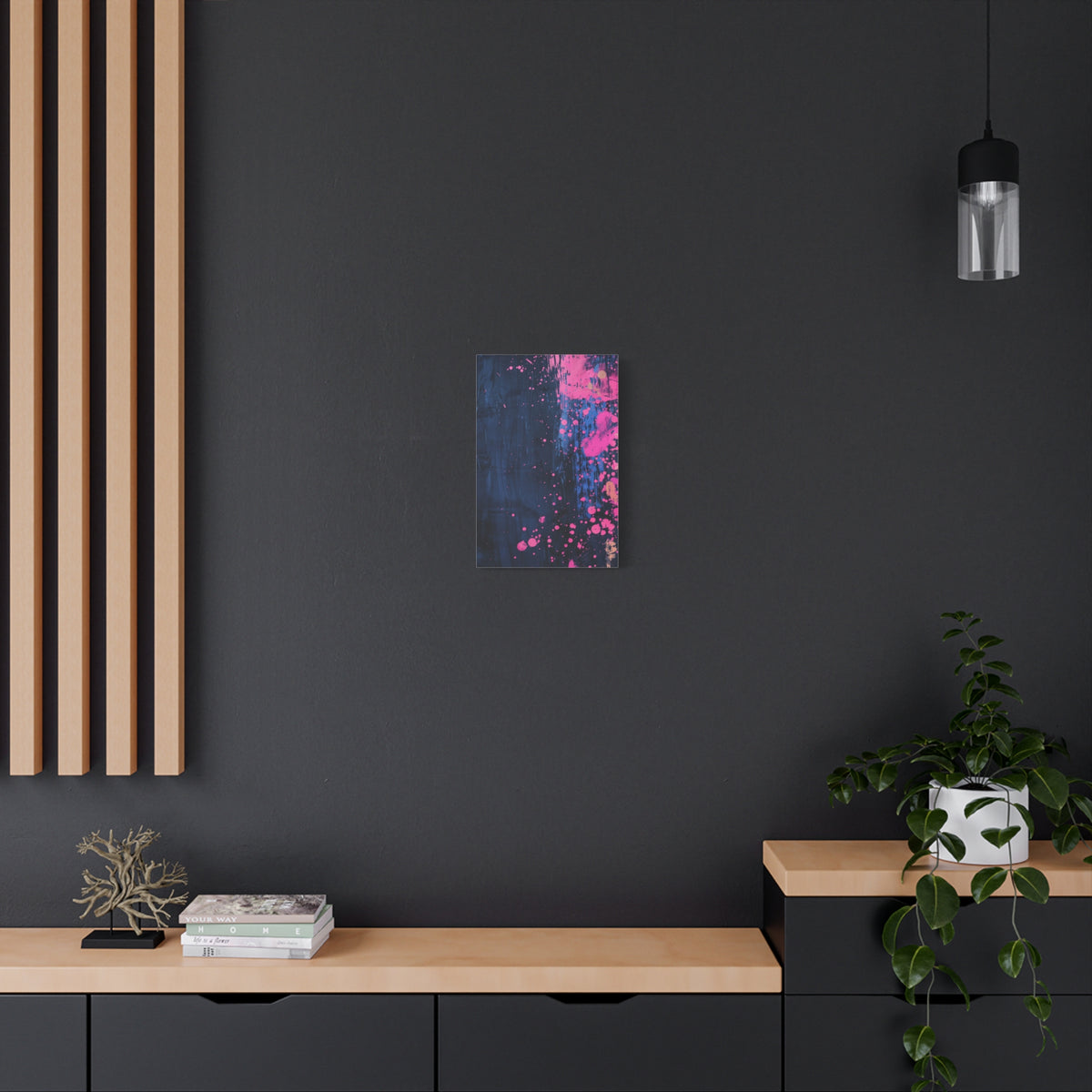 Abstract Neon Splash Canvas - Colour field painting inspired by Tokyo and Japanese artistic heritage