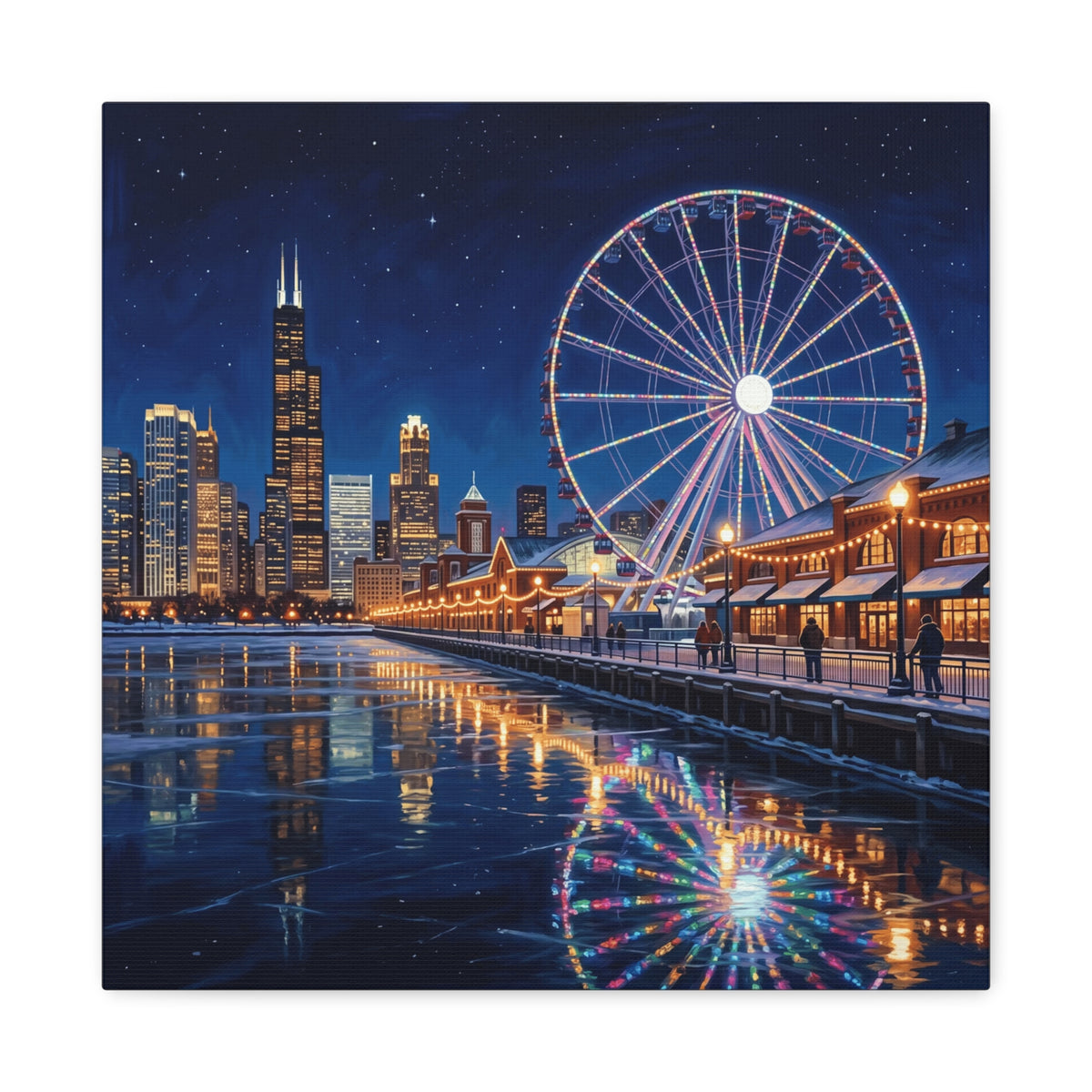 Chicago Navy Pier Ferris Wheel Canvas