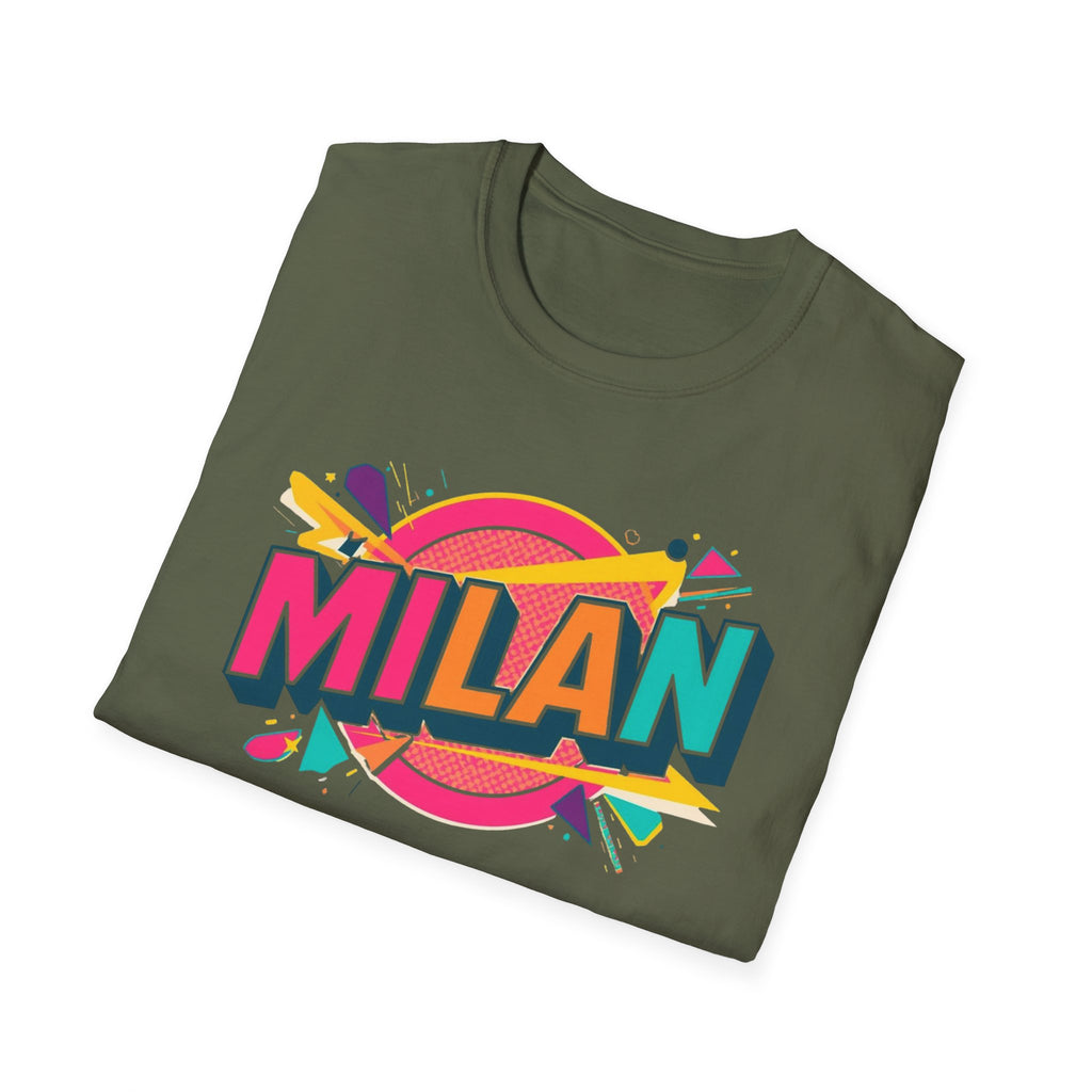 Milan Retro Pop Graphic T-Shirt — Colorful City Name Tee