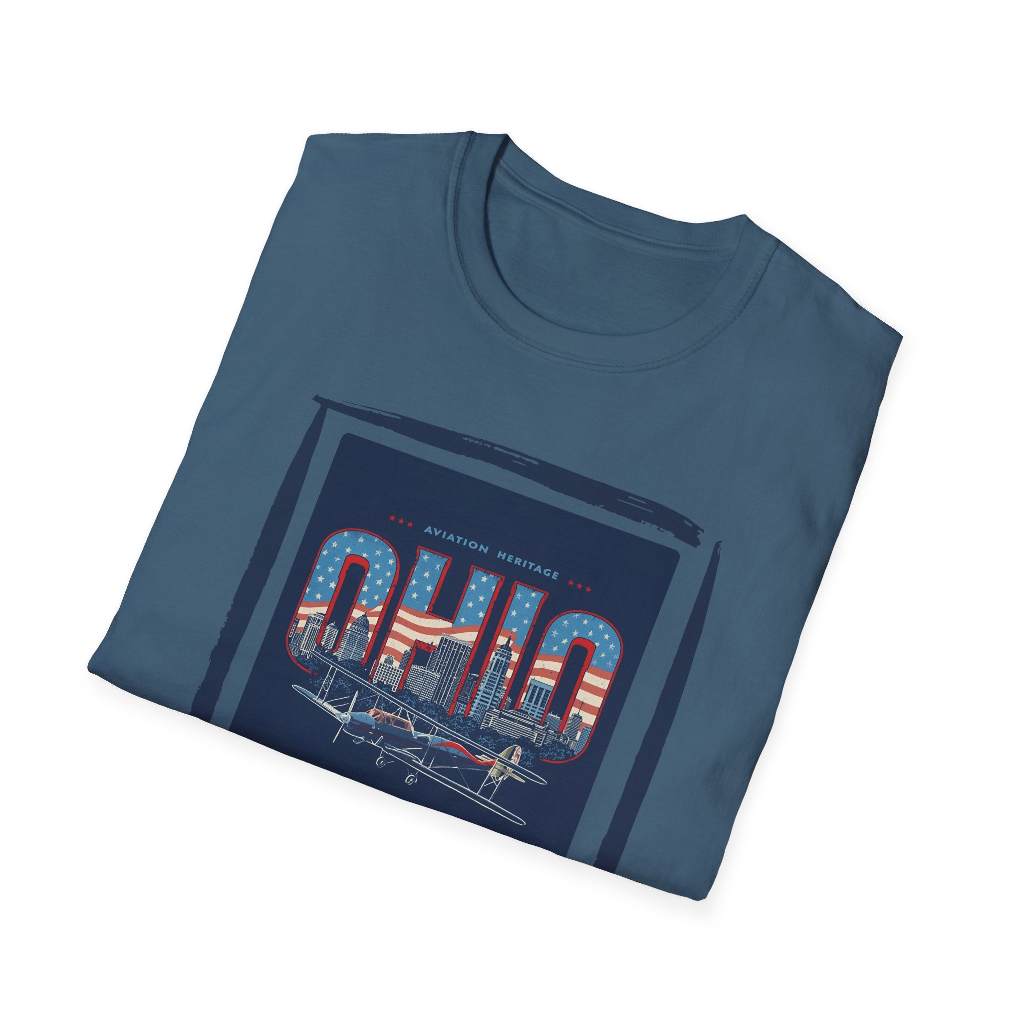 Ohio Skyline T-Shirt | Vintage Cleveland Bridge Retro State Design