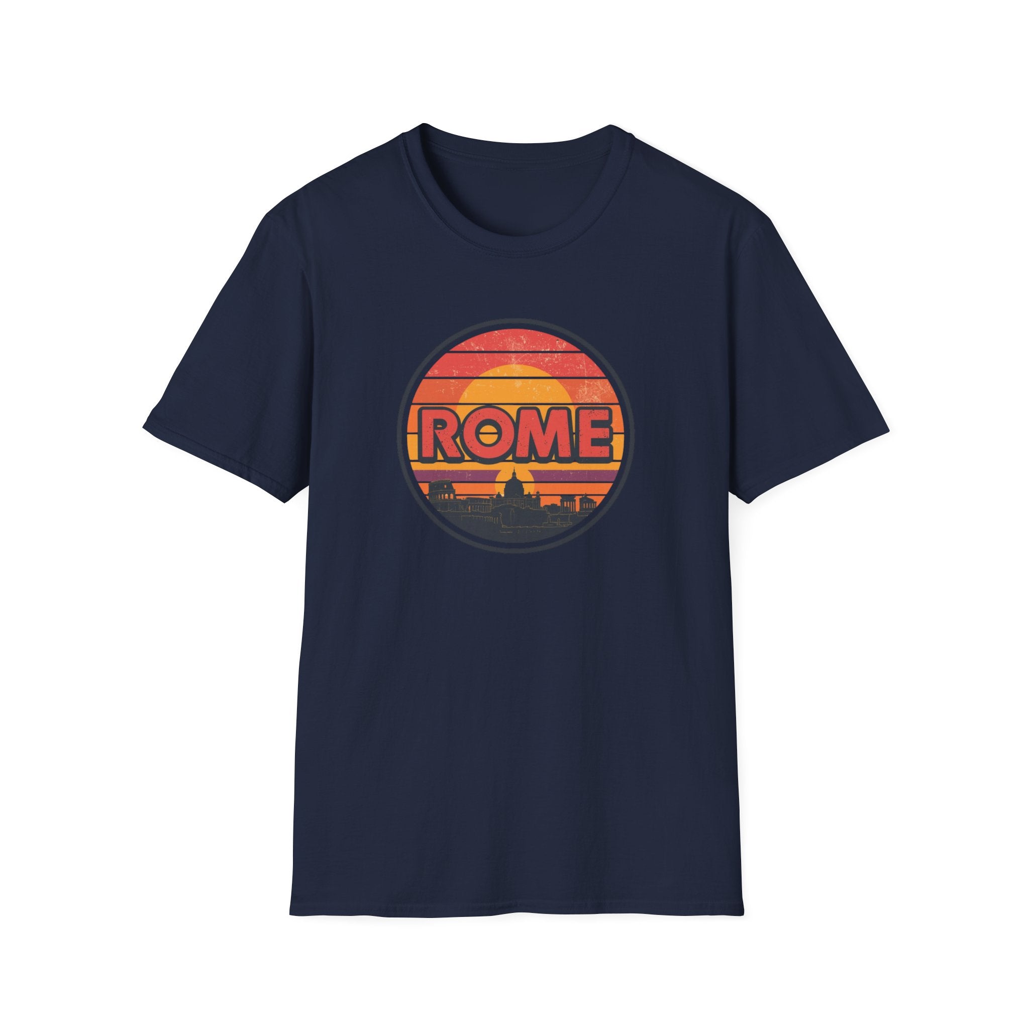 Rome Vintage Sunset T-Shirt — Retro Italian Travel Tee