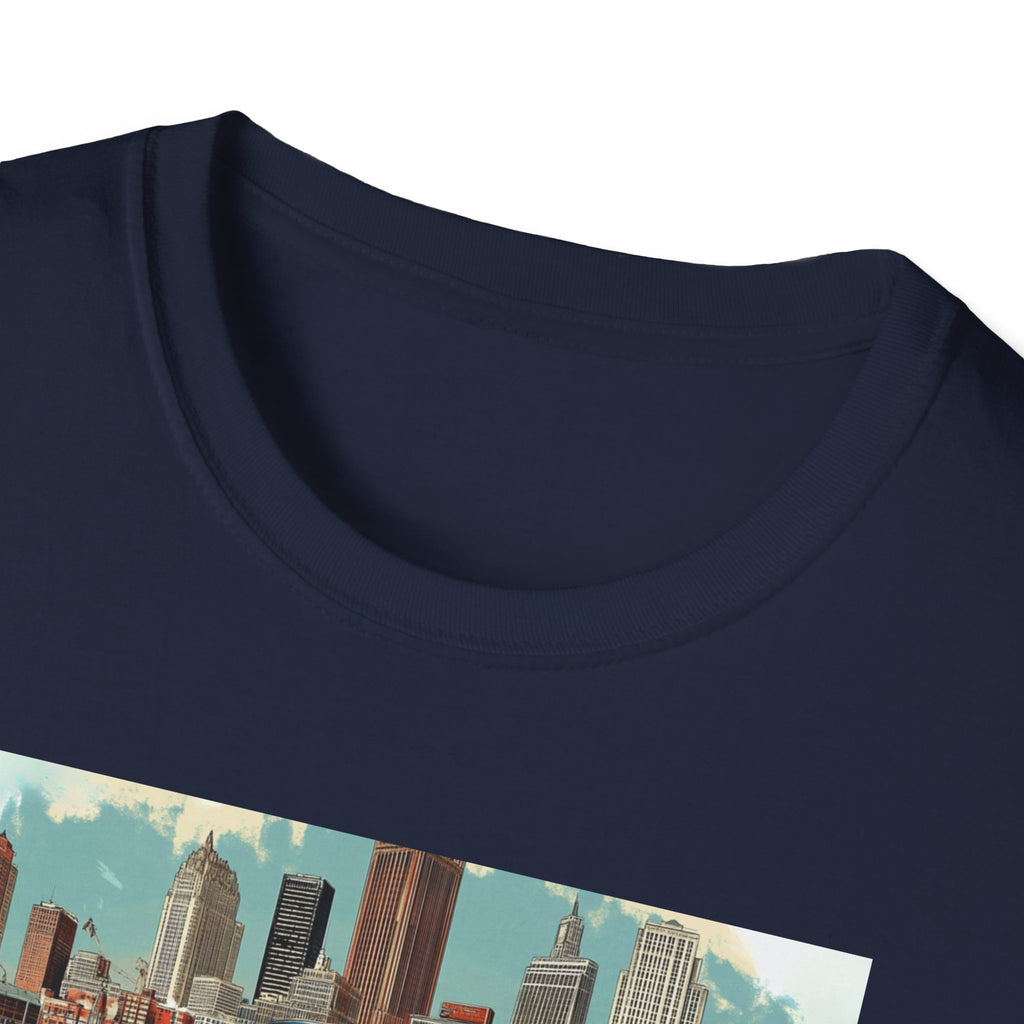 Detroit Classic Car Tee | Detroit skyline vintage graphic T-Shirt