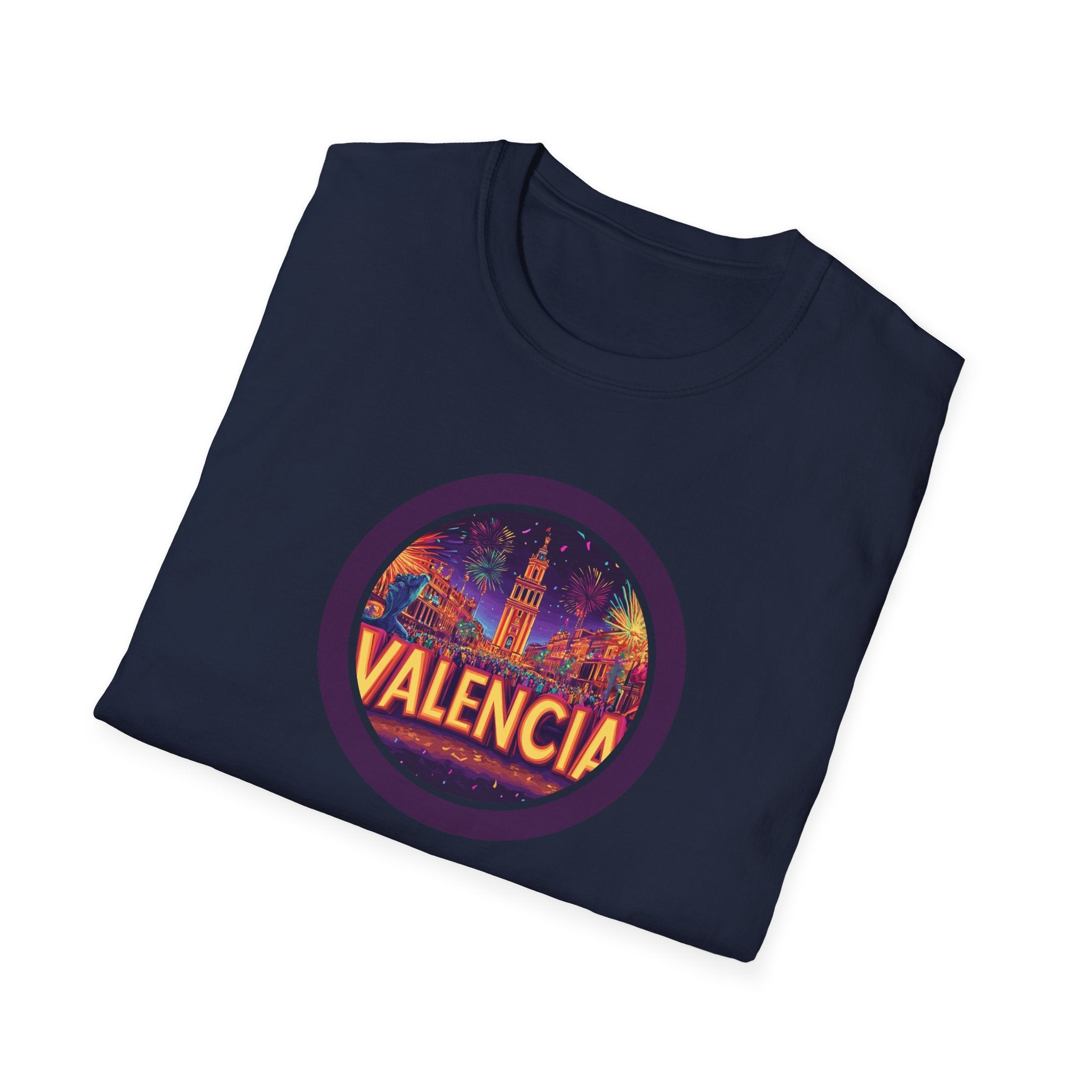 Valencia skyline circle logo T-Shirt | Spain travel souvenir