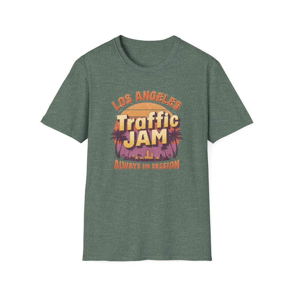 Traffic Jam T-Shirt — "Los Angeles Traffic Jam: Always In Session" Retro Sunset Tee
