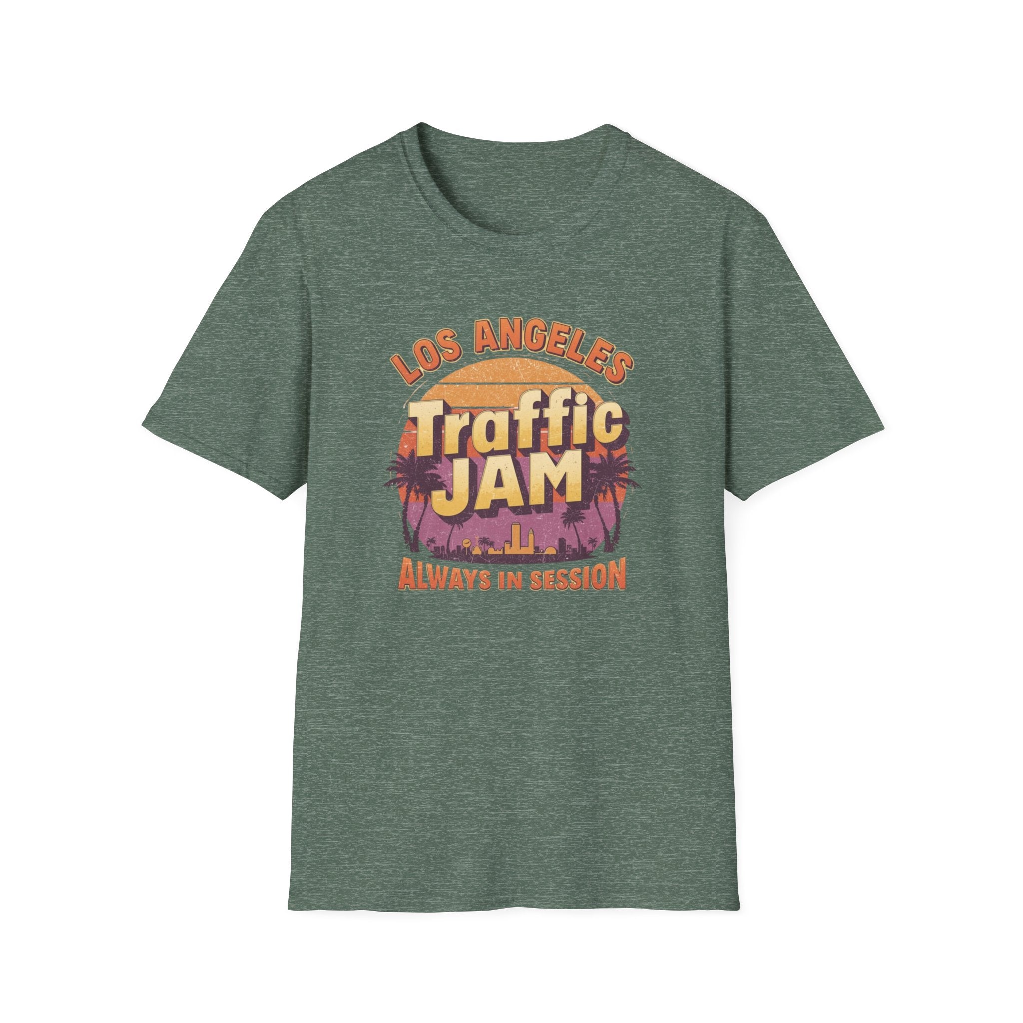 Traffic Jam T-Shirt — "Los Angeles Traffic Jam: Always In Session" Retro Sunset Tee