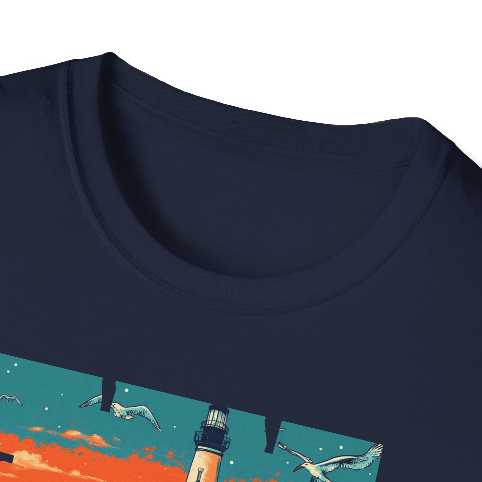 San Sebastian Lighthouse Vintage Poster T-Shirt | Coastal Travel Tee