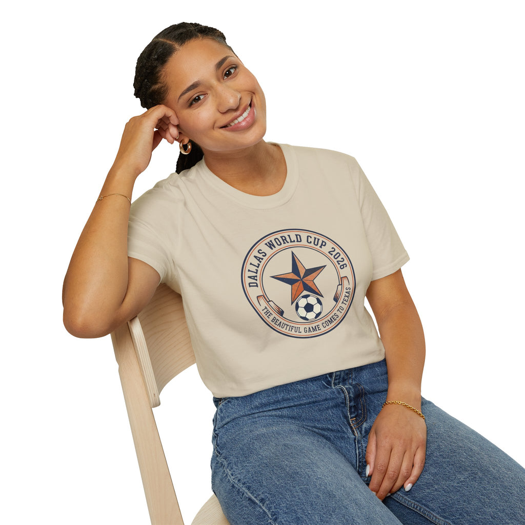 Dallas World Cup 2026 Soccer Badge T-Shirt