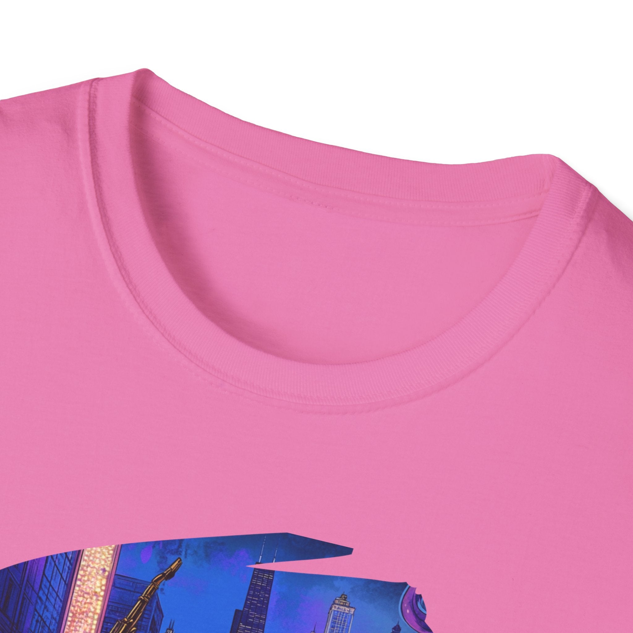 Chicago Neon Skyline T-Shirt | Cityscape Night Design
