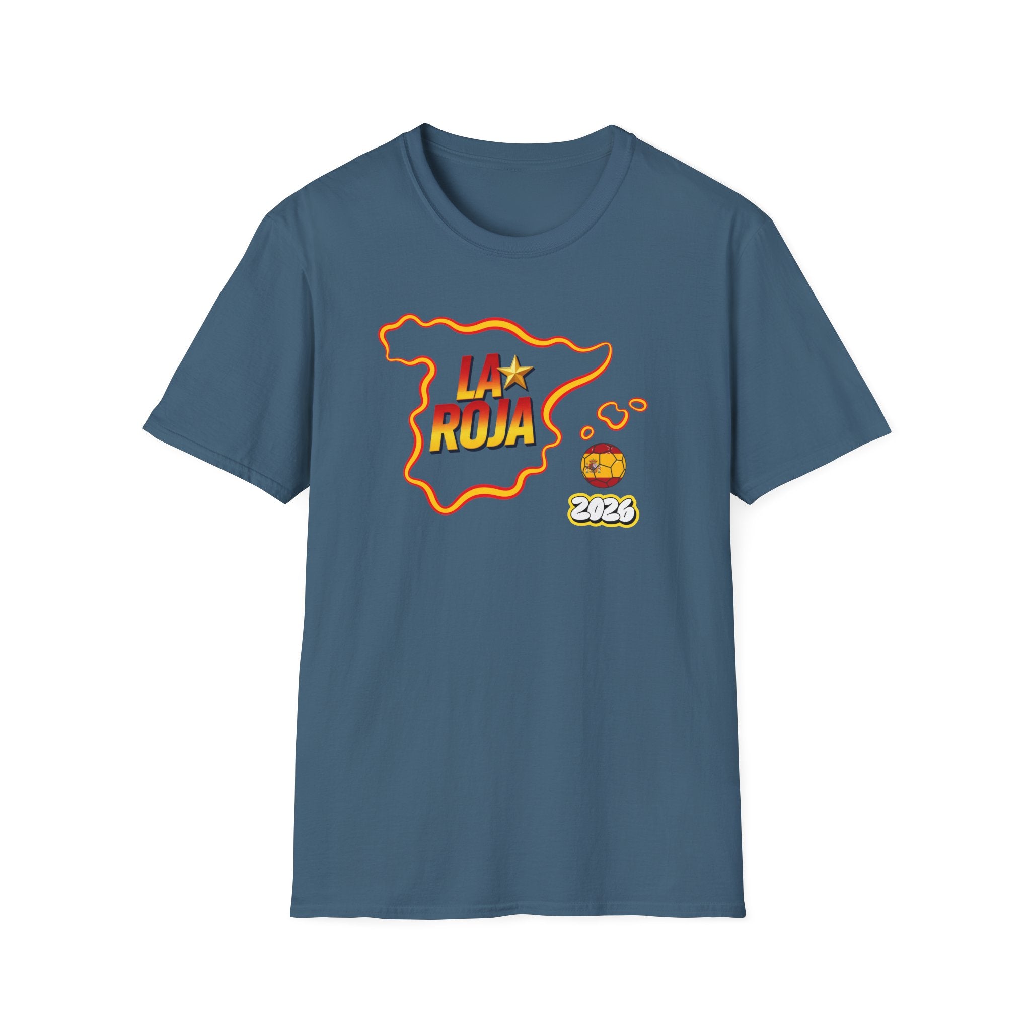 La Roja Spain Map T‑Shirt – 2026 Football World Cup Fan Tee