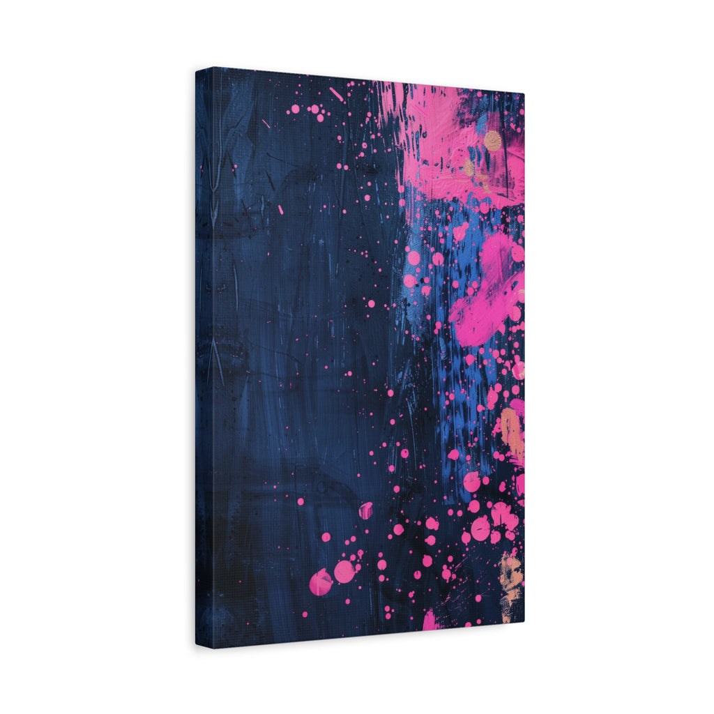 Abstract Neon Splash Canvas - Colour field painting inspired by Tokyo and Japanese artistic heritage