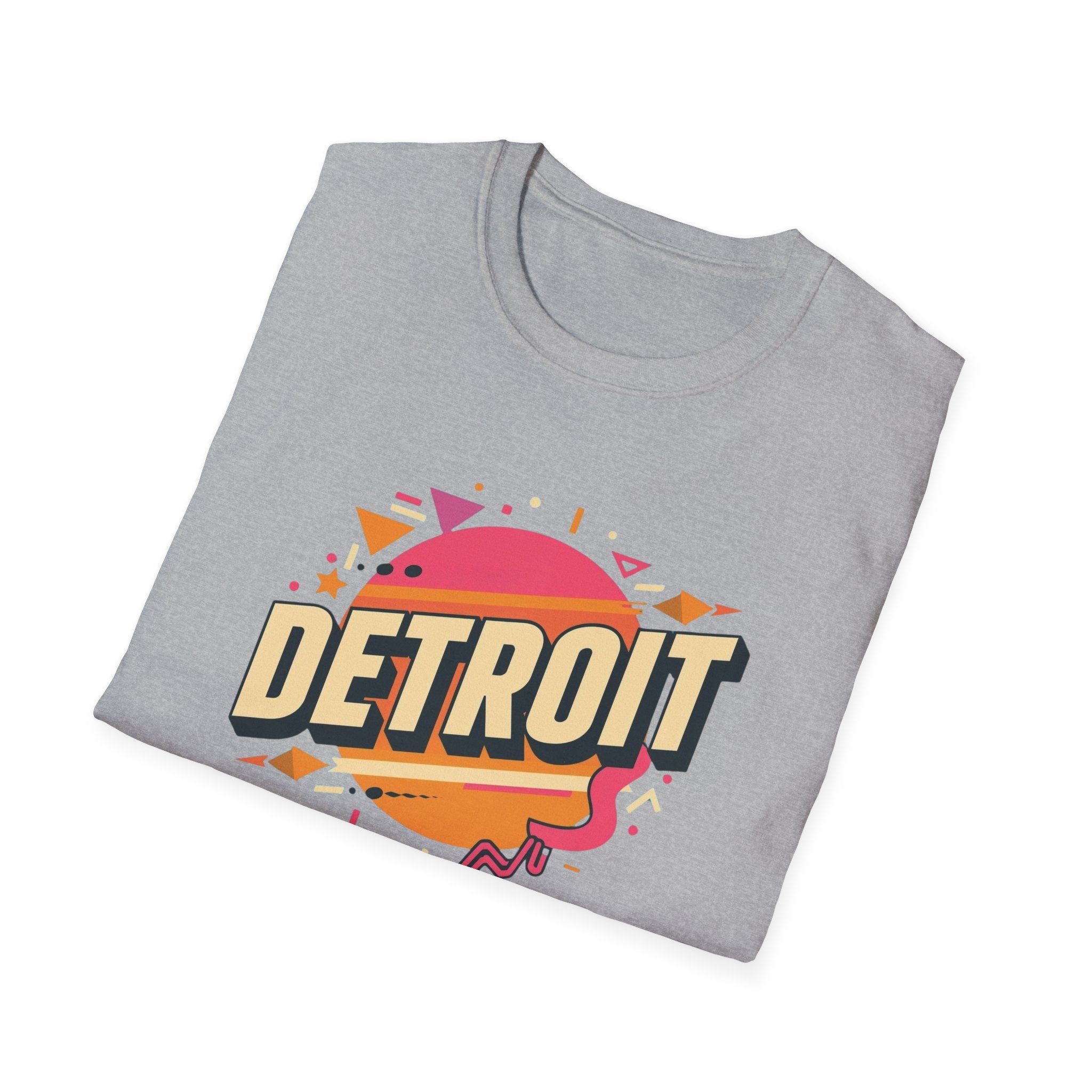 Detroit Retro Sunset T-Shirt — Vintage City Typography Tee