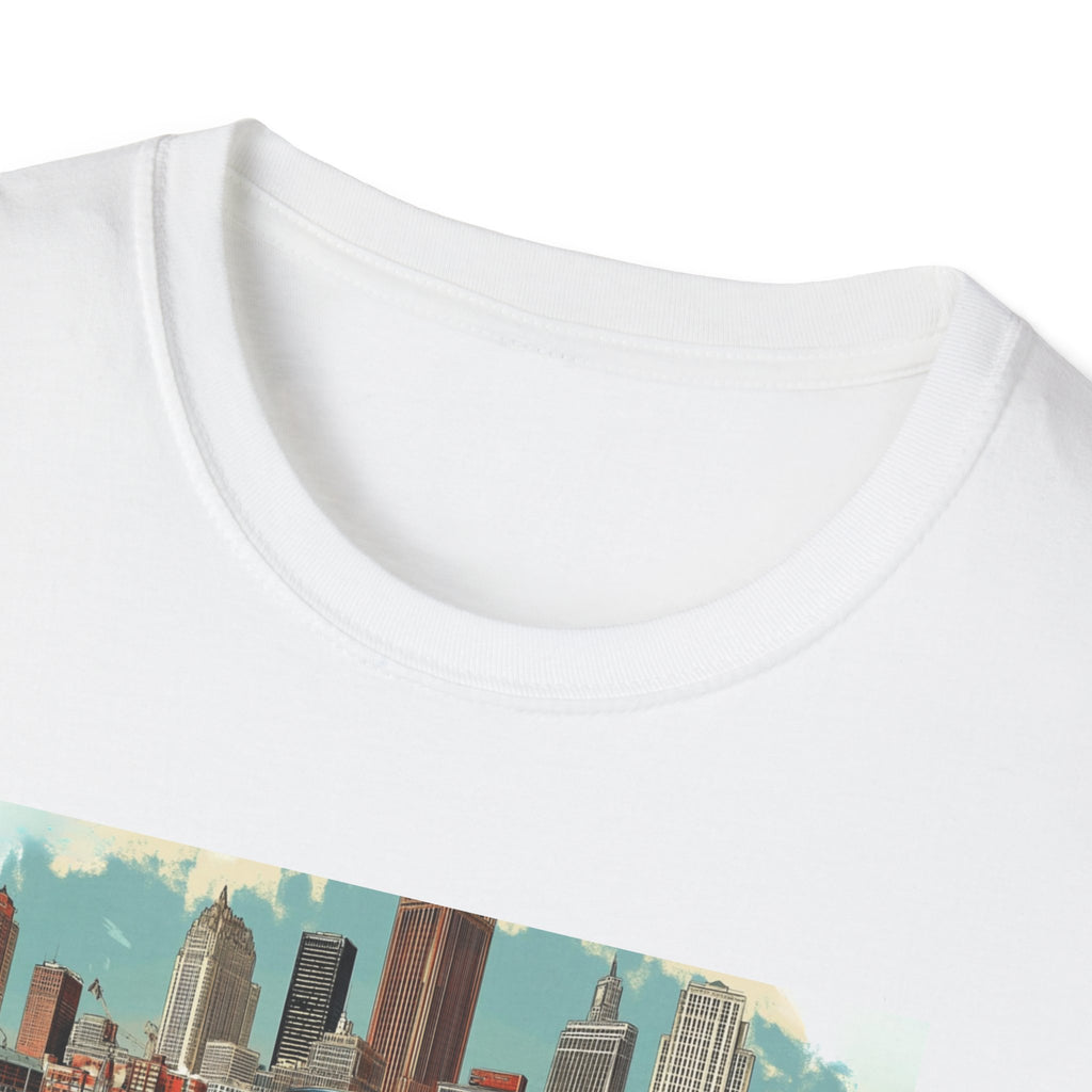 Detroit Classic Car Tee | Detroit skyline vintage graphic T-Shirt