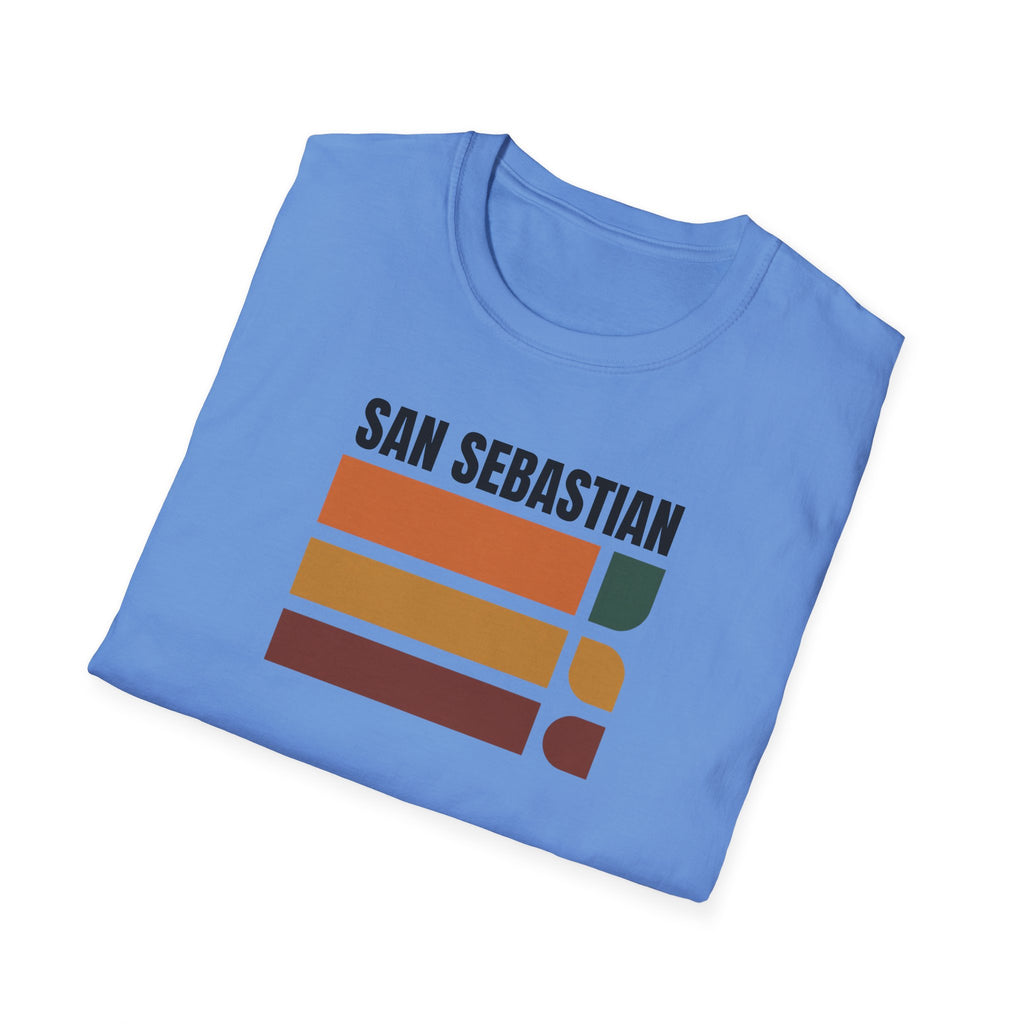 San Sebastian Retro Stripes T-Shirt | Vintage Sunset City Tee