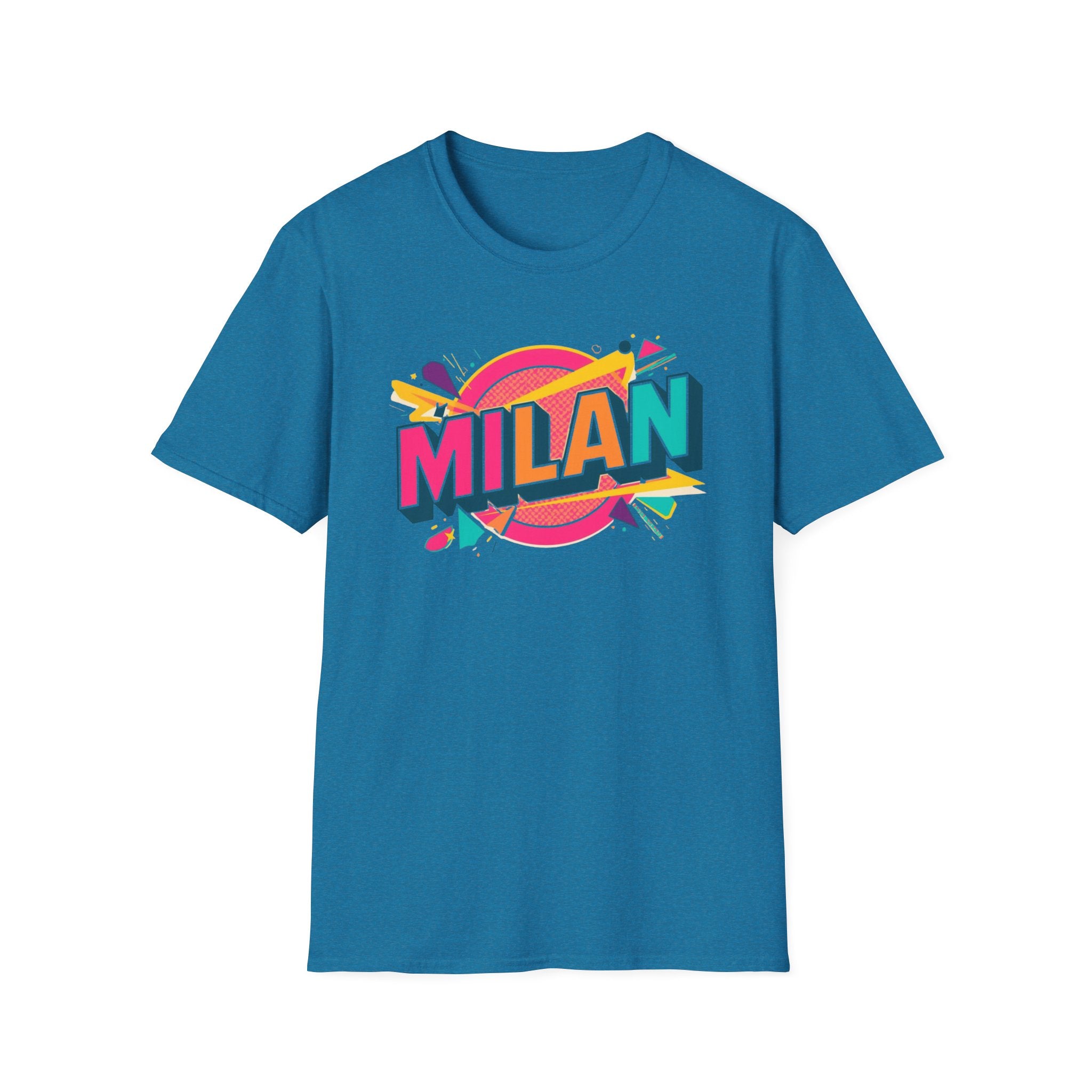 Milan Retro Pop Graphic T-Shirt — Colorful City Name Tee
