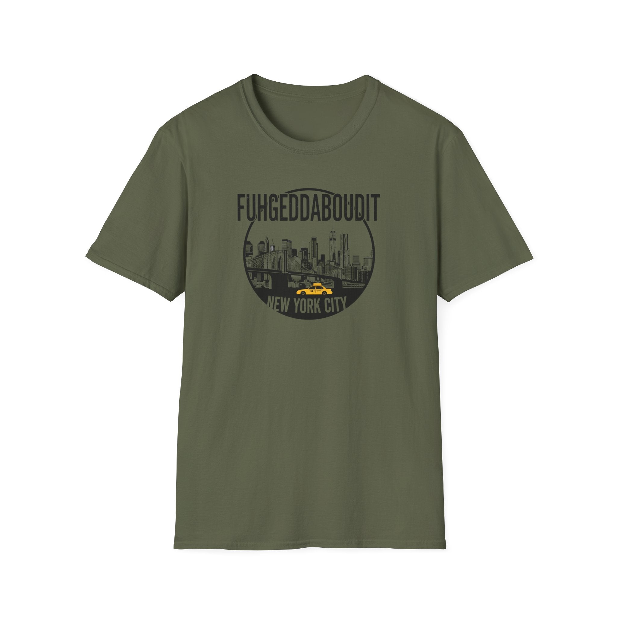 Fuhgeddaboudit New York City skyline T-Shirt | NYC skyline tee