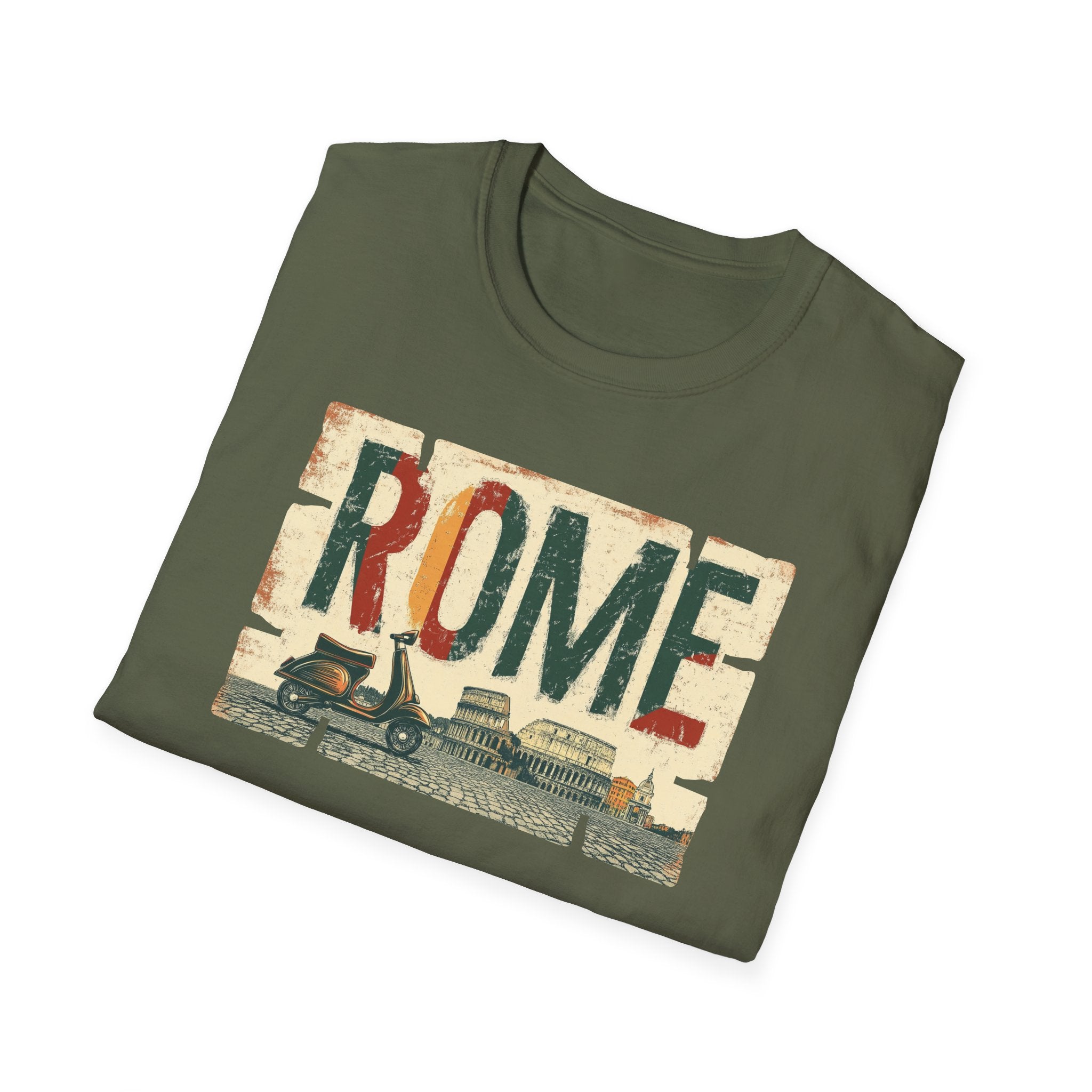 Vintage Rome Graphic T-Shirt | Italian Travel Retro Skyline