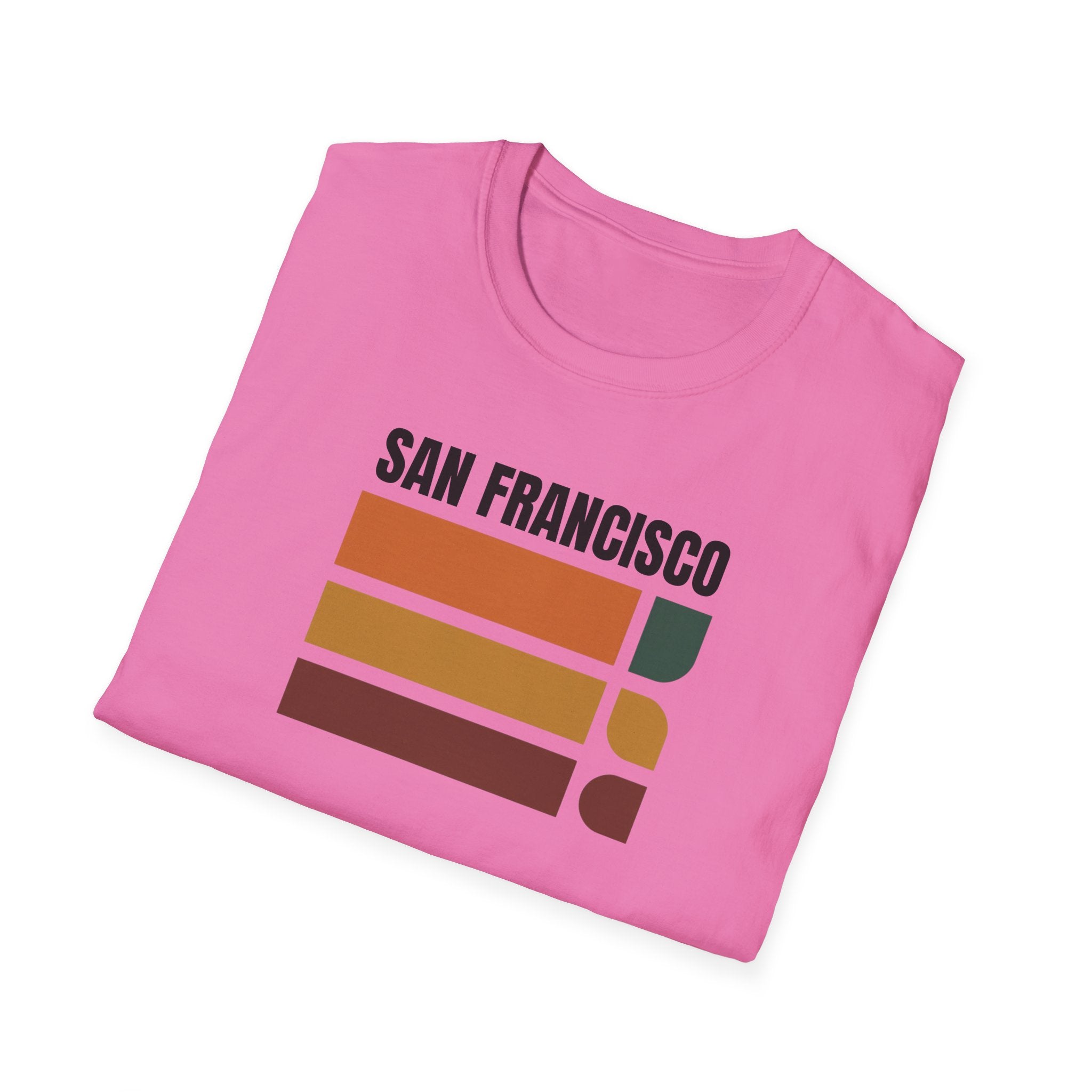 San Francisco Retro Stripes T-Shirt | Vintage City Skyline Bars