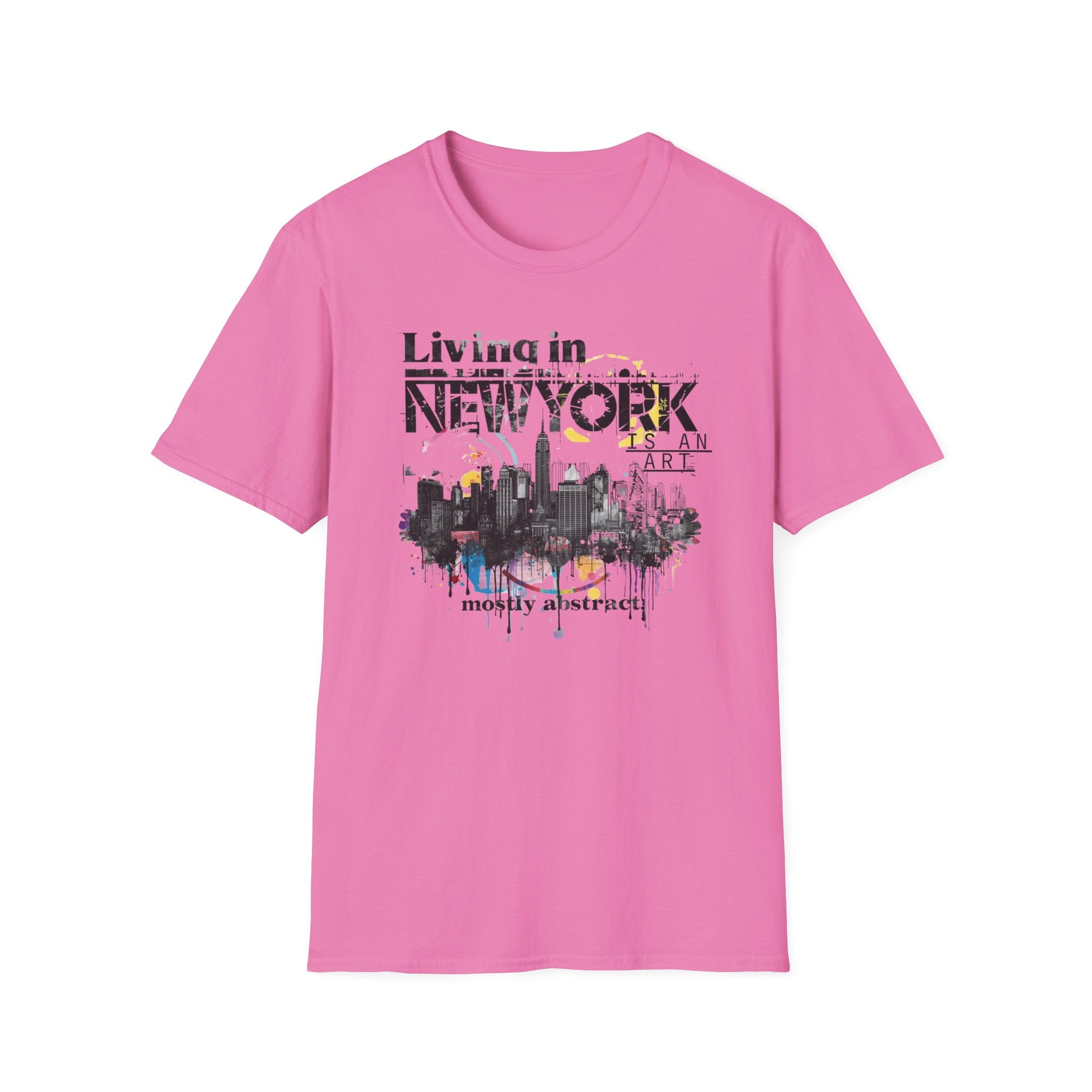 New York Skyline T-Shirt — 'Living in New York' Urban Watercolor Tee